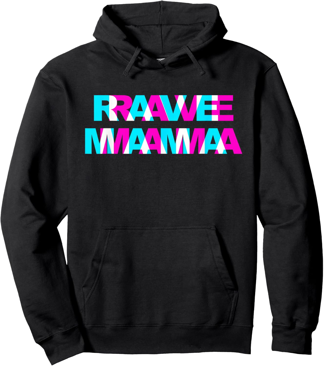 Rave Mama EDM Music Festival Mother Optical Illusion Trippy Hoodie - Hoodie | Black