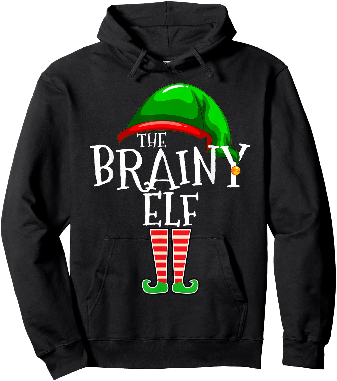 The Brainy Elf Group Matching Family Christmas Smart Hoodie - Hoodie | Black