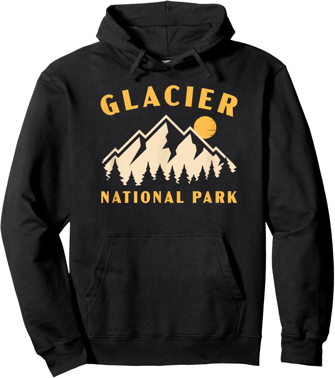 Glacier National Park Montana Women Men Kids Hiking Souvenir Hoodie - Hoodie | Black