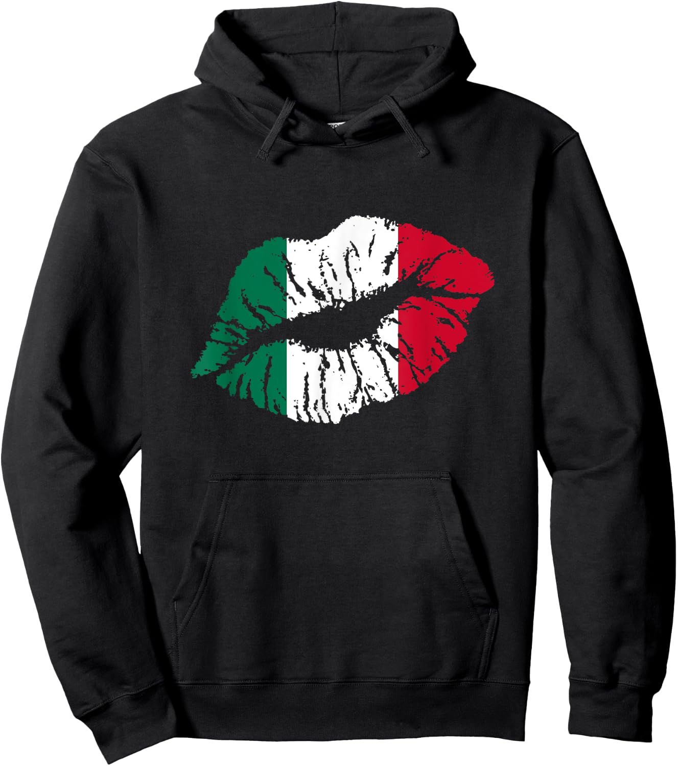 Italy | Italy Kiss Lips Italian Shirt | Gift Italian Hoodie - Hoodie | Black