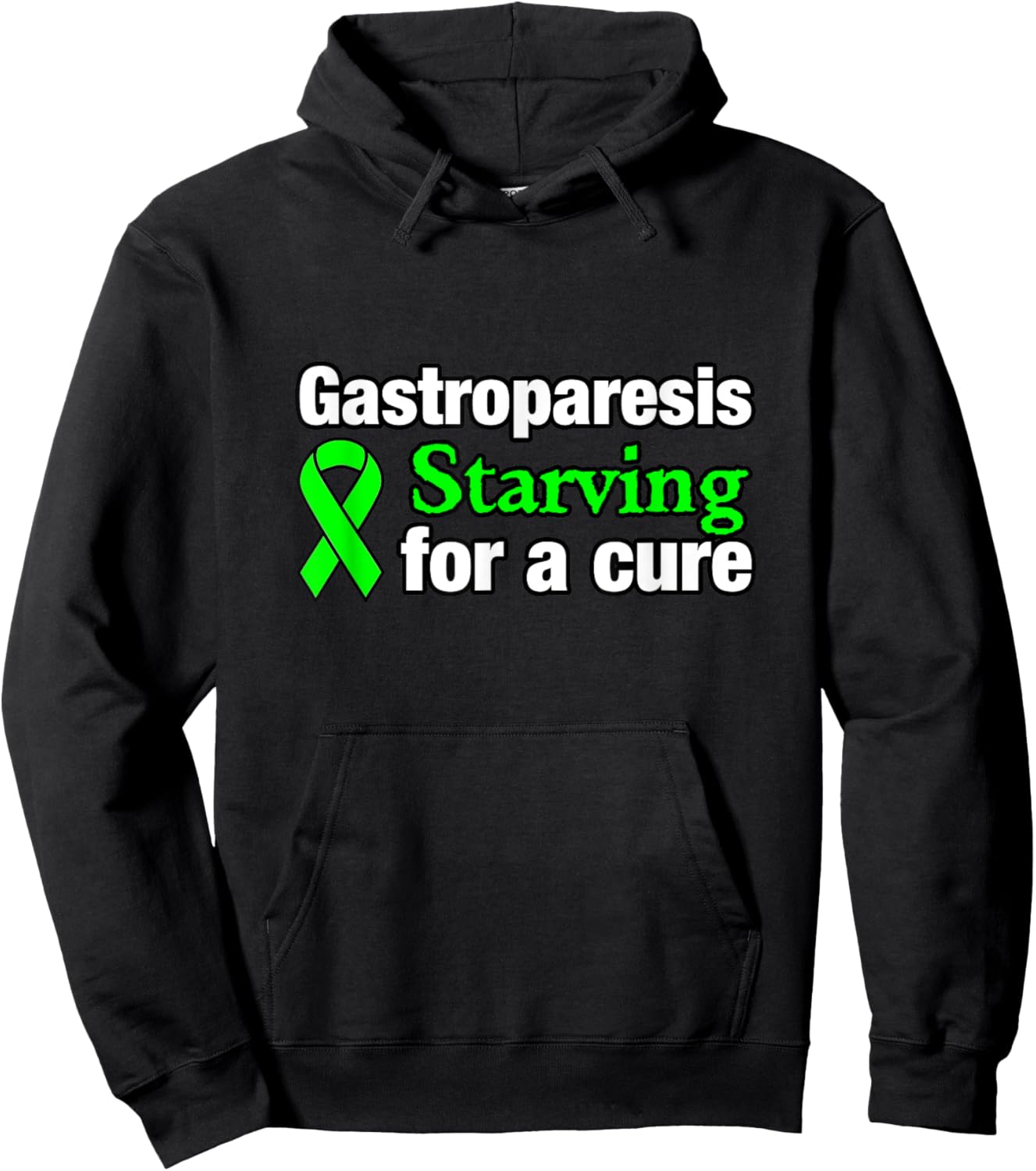 Gastroparesis Starving for a Cure Shirt Awareness Ribbon Hoodie - Hoodie | Black