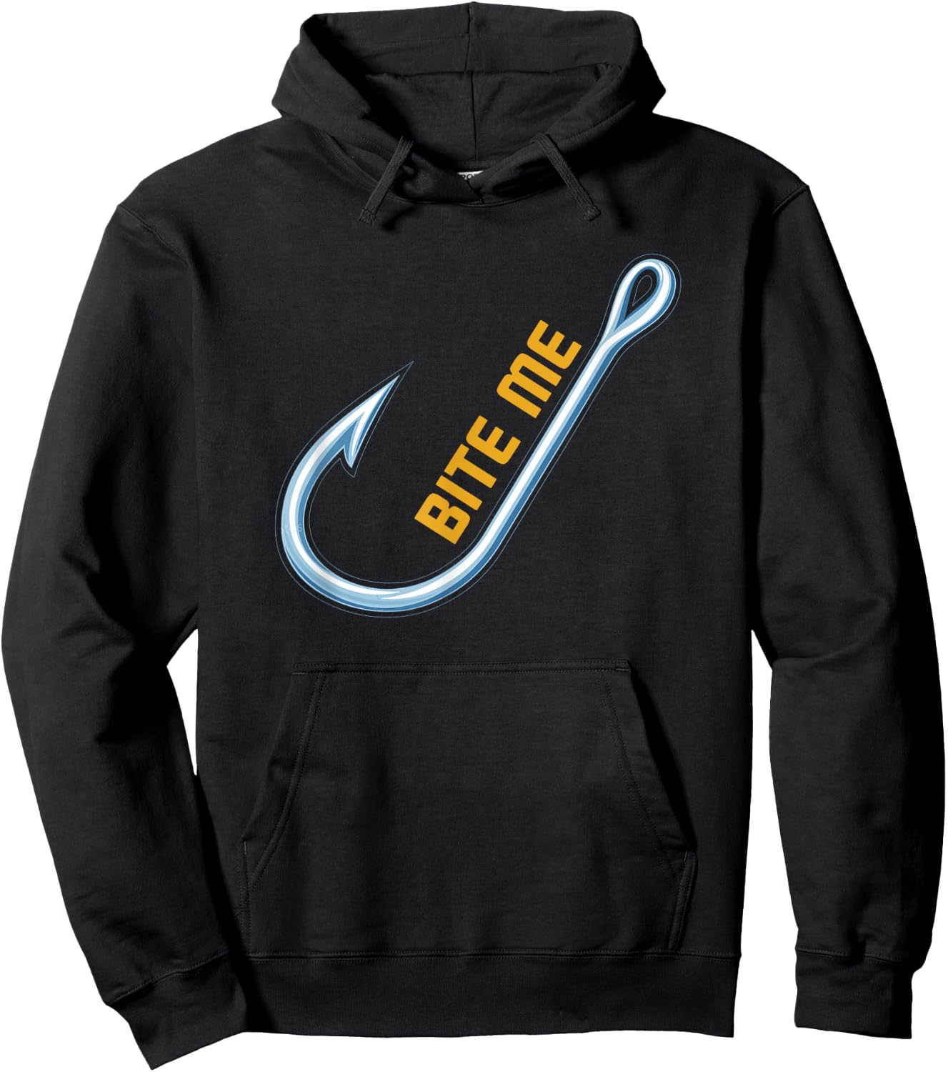 Bite Me Fishing T Shirt Hoodie - Hoodie | Black