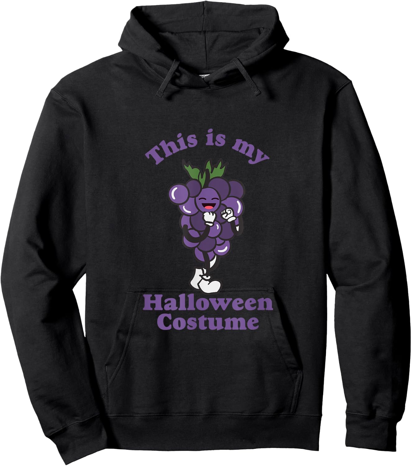 This Is My Grape Halloween Costume Retro Hoodie - Hoodie | Black