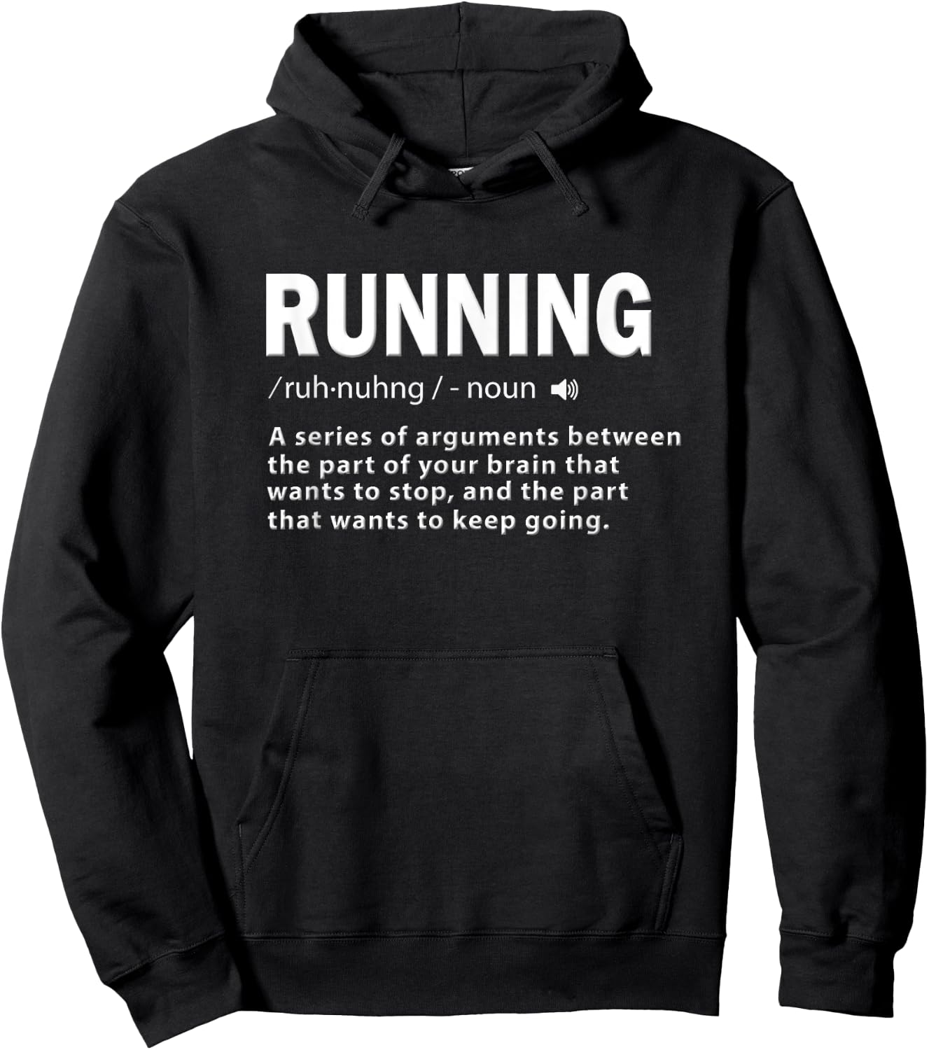 Funny Cross Country Running Definition XC Marathon Runner Hoodie - Hoodie | Black
