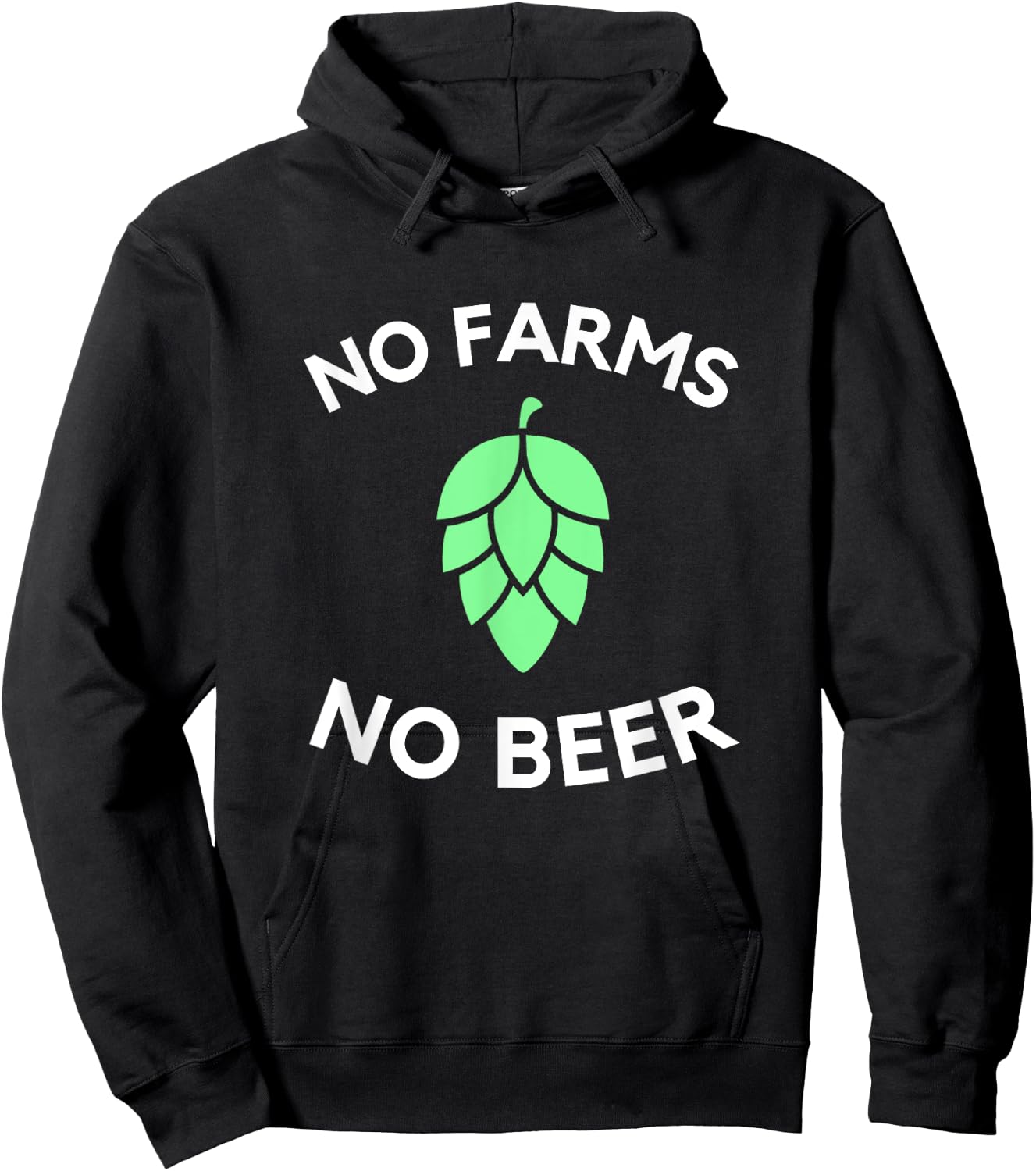 Craft Beer Hop Farmer | No Farms No Beer Hoodie - Hoodie | Black