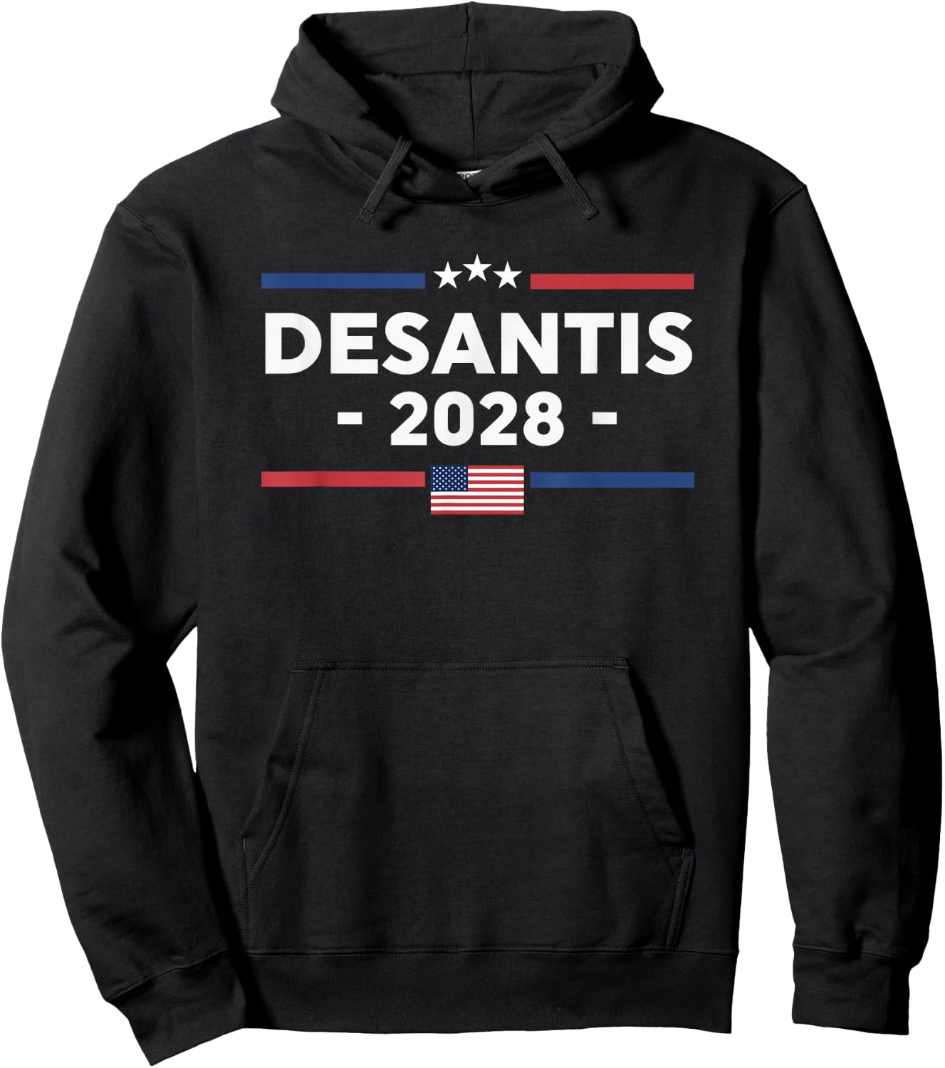 Desantis 2028 Ron Desantis 2028 President Election US Flag Hoodie - Hoodie | Black