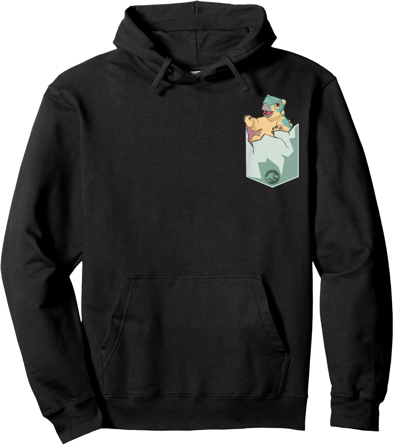 Jurassic World: Camp Cretaceous Bumpy Faux Pocket Hoodie - Hoodie | Black