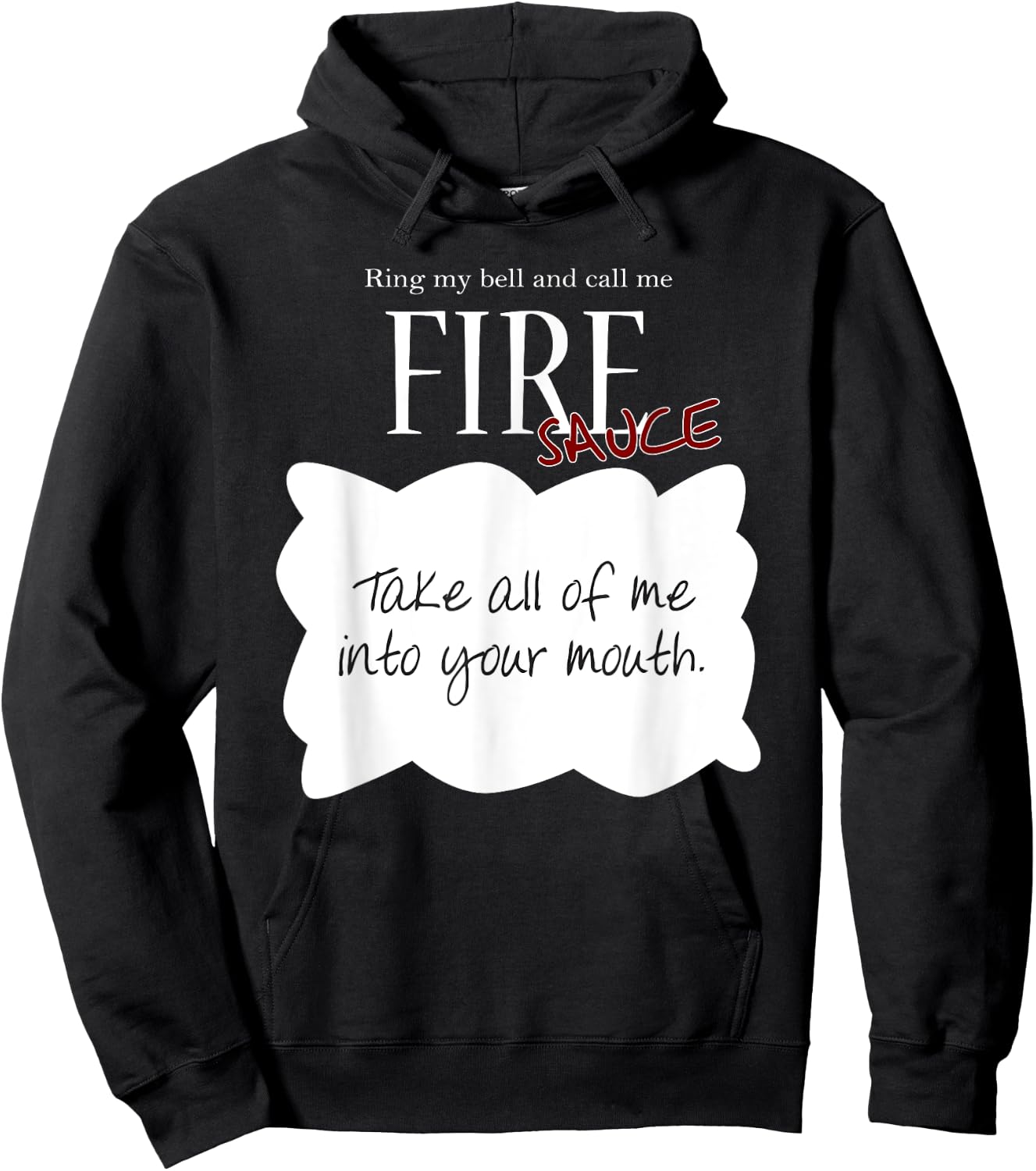 Ring My Bell and Call Me FIRE - Sauce! Tacos Sauce Hoodie - Hoodie | Black
