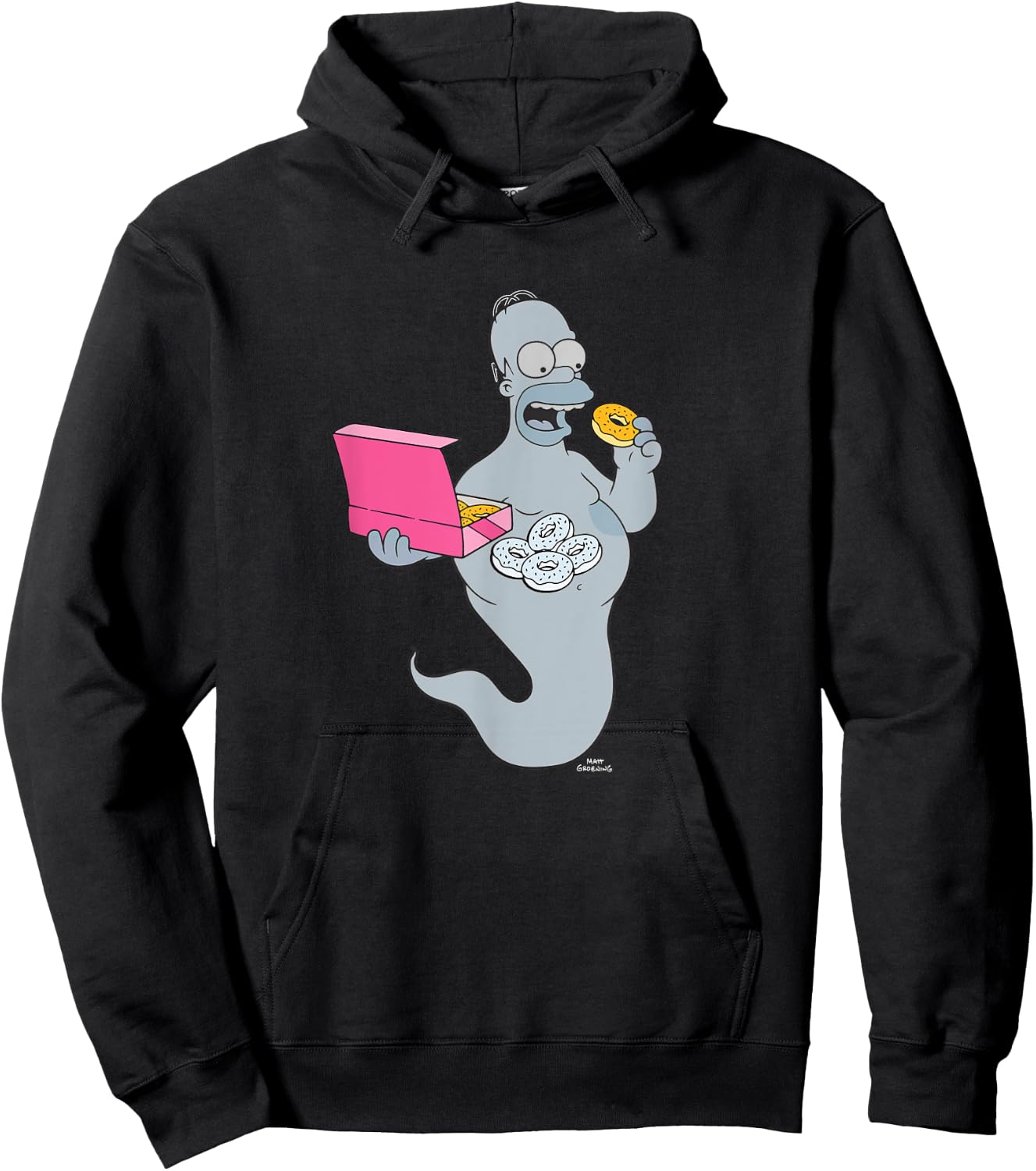 The Simpsons Homer Simson Ghost Donuts Hoodie - Hoodie | Black