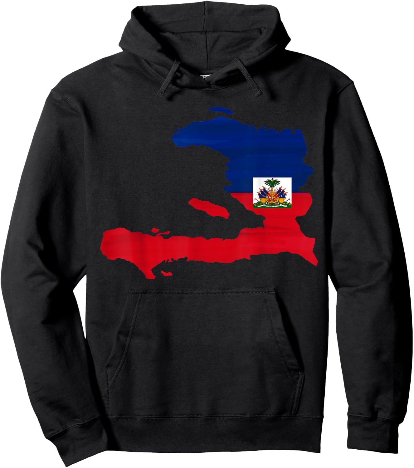 Haiti Flag Hoodie - Hoodie | Black