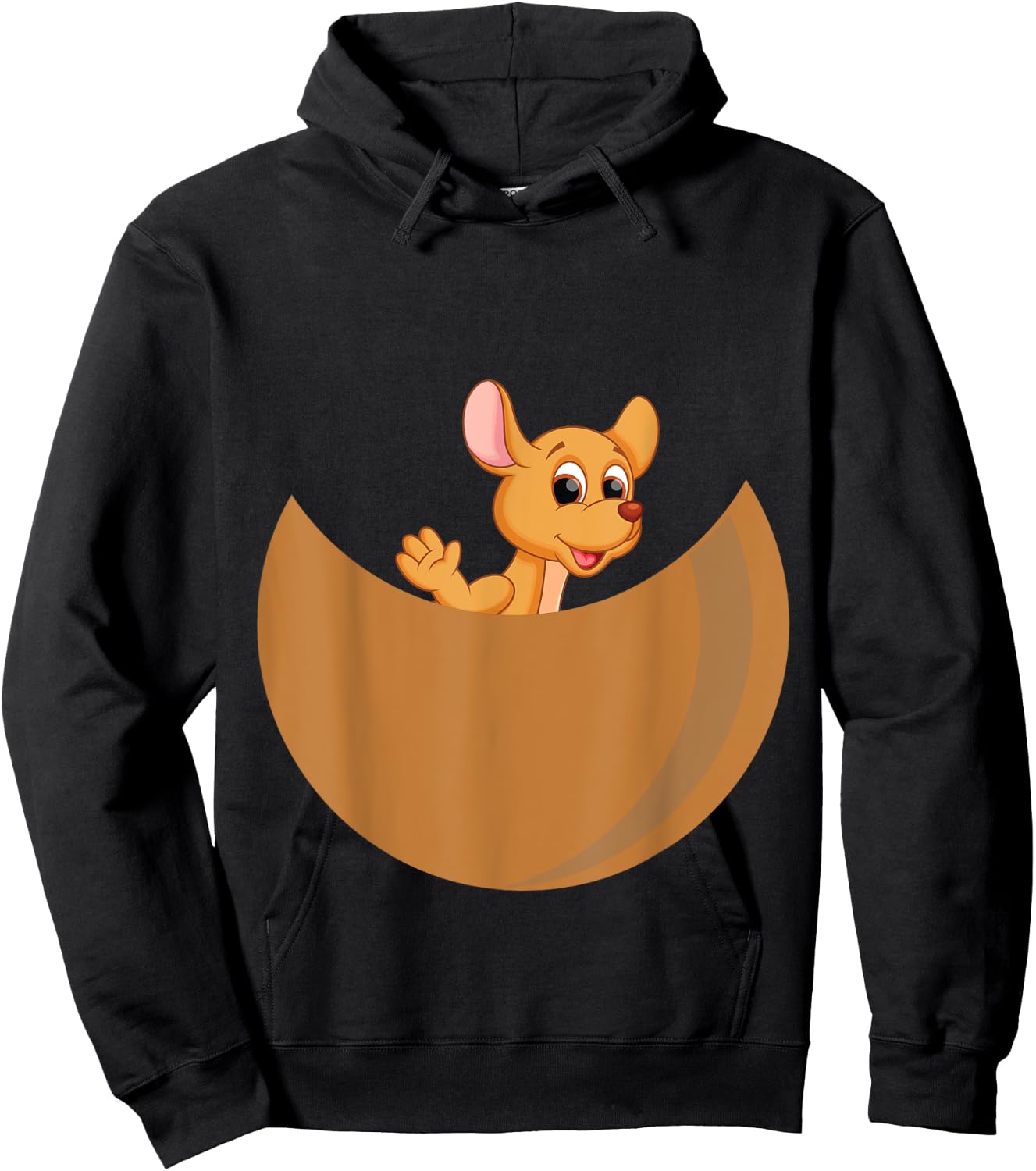 Kangaroo costume Baby kangaroo in pouch girls Hoodie - Hoodie | Black