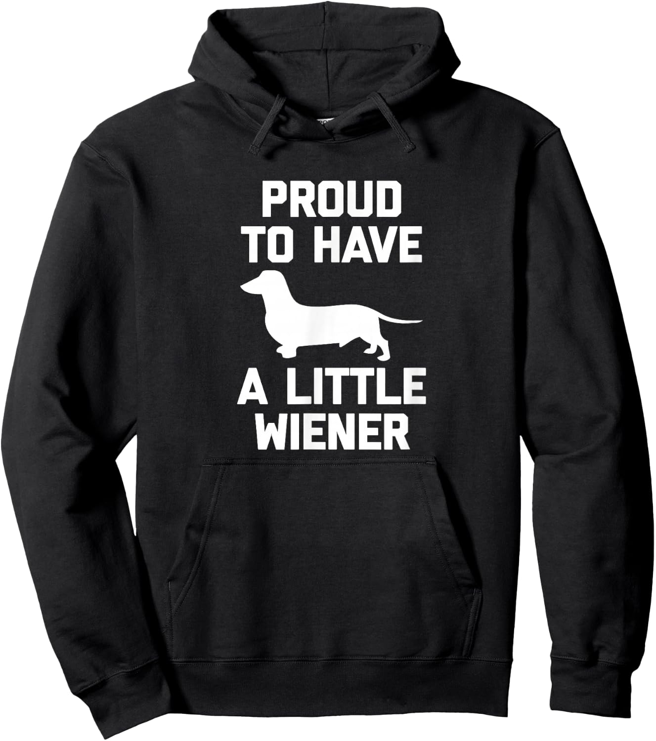 Funny Dachshund Dog Shirt: Proud To Have A Little Wiener Dog Hoodie - Hoodie | Black