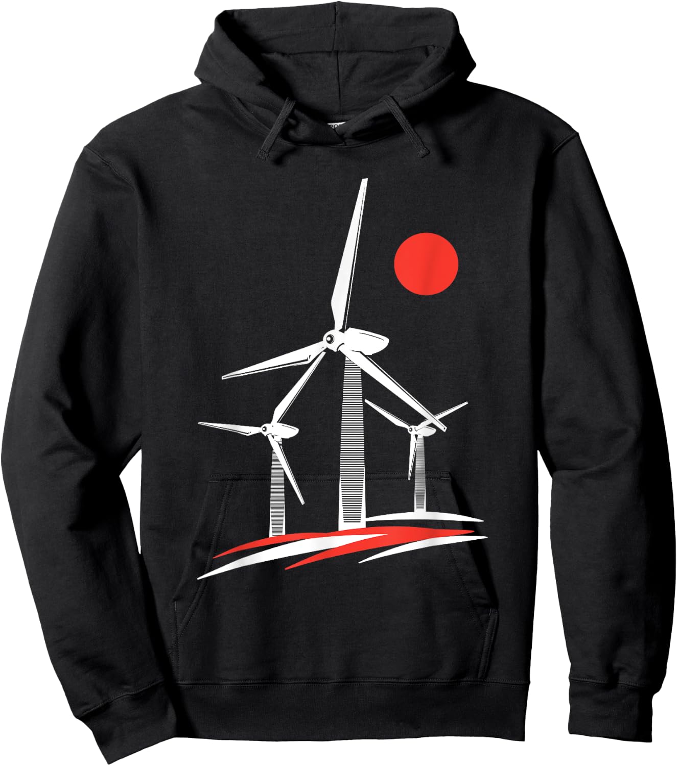Windrad Windpower Windkraft Windenergie Erneuerbare Energie Hoodie - Hoodie | Black