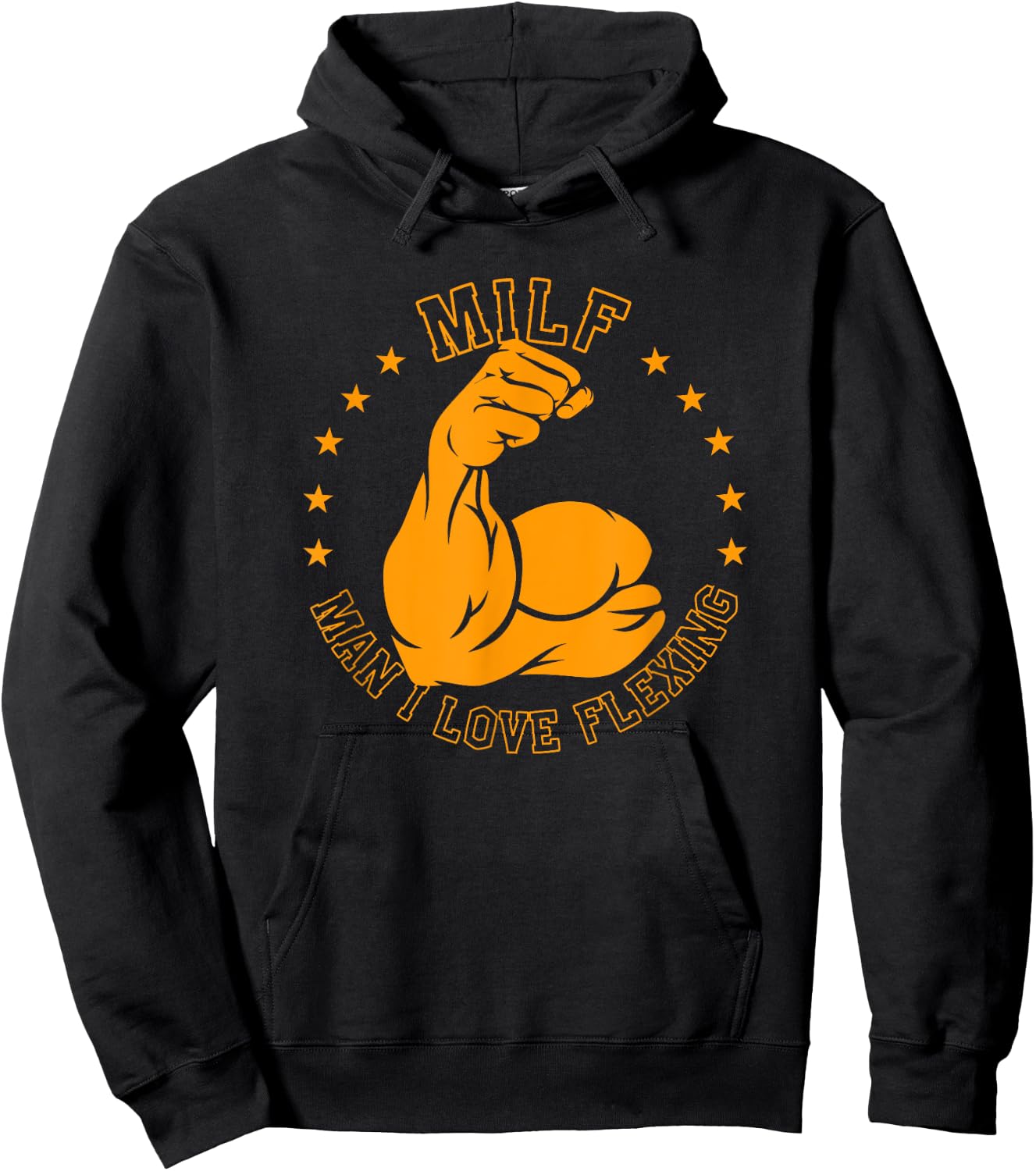 MILF Man I Love Flexing Bicep Workout Gym Hoodie - Hoodie | Black