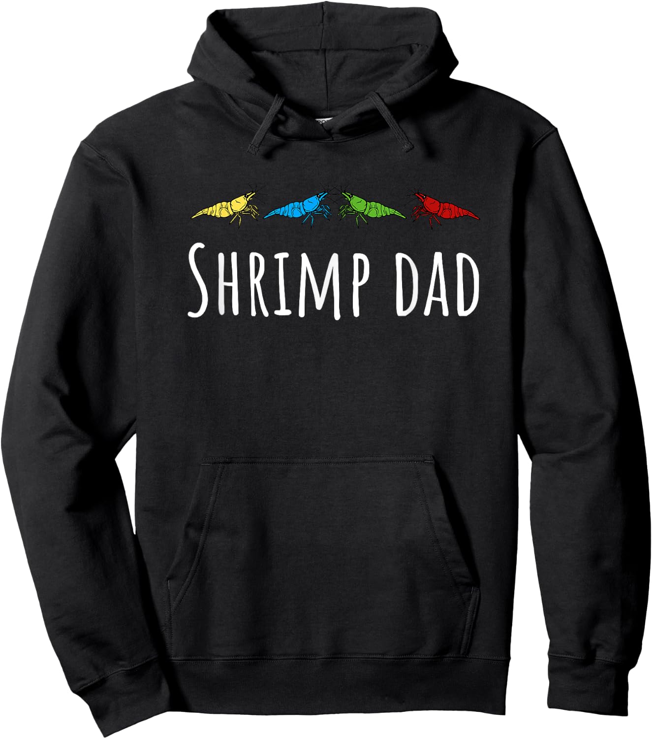 Shrimp Dad Cherry Shrimp Neocaridina Aquarium Fish Hoodie - Hoodie | Black