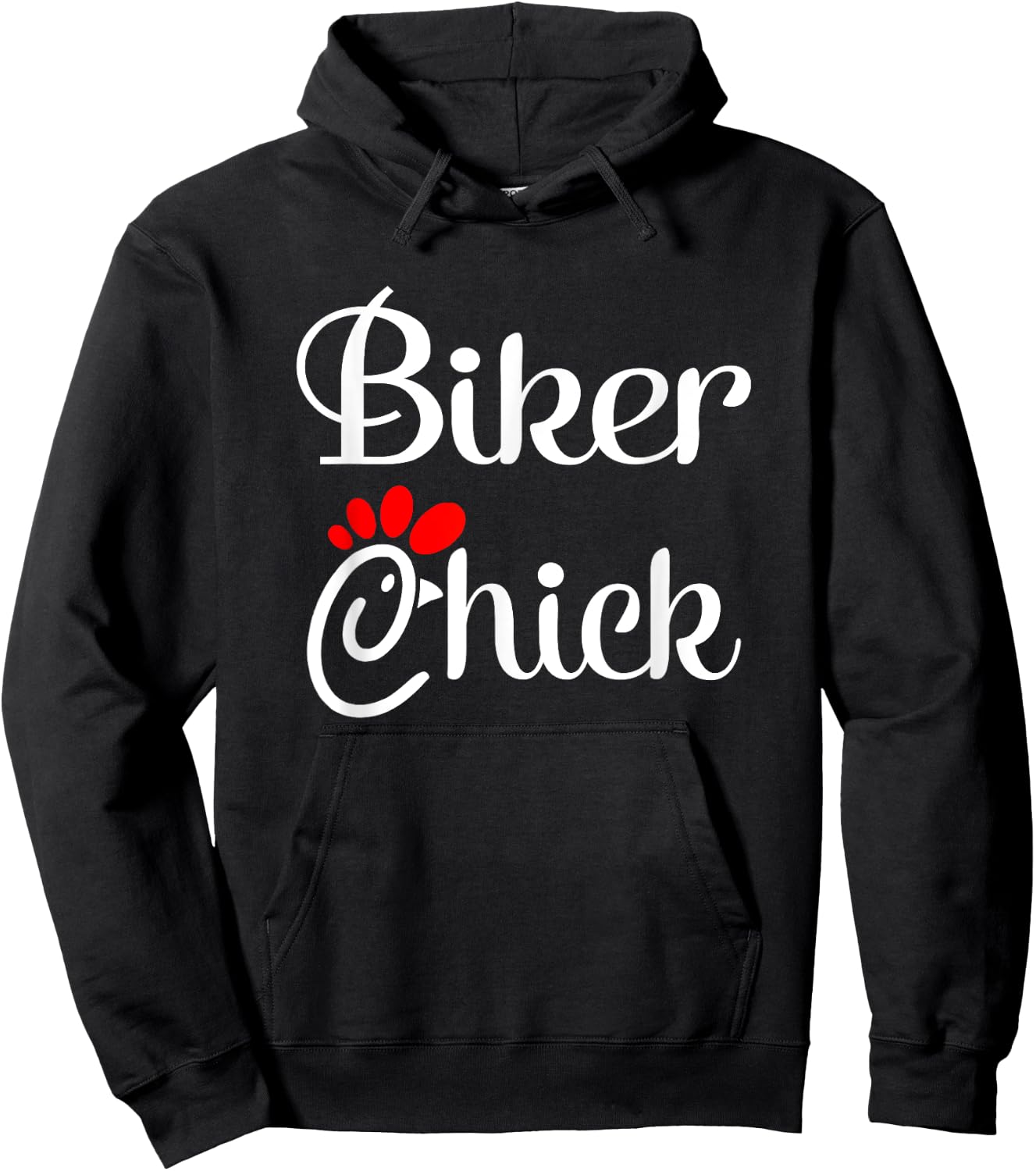 Biker Chick Motorcycle Hoodie - Hoodie | Black
