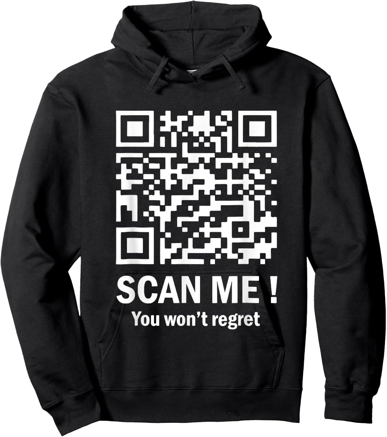 Scan Me You Won't Regret It Funny QR Trump Dance Hoodie - Hoodie | Black