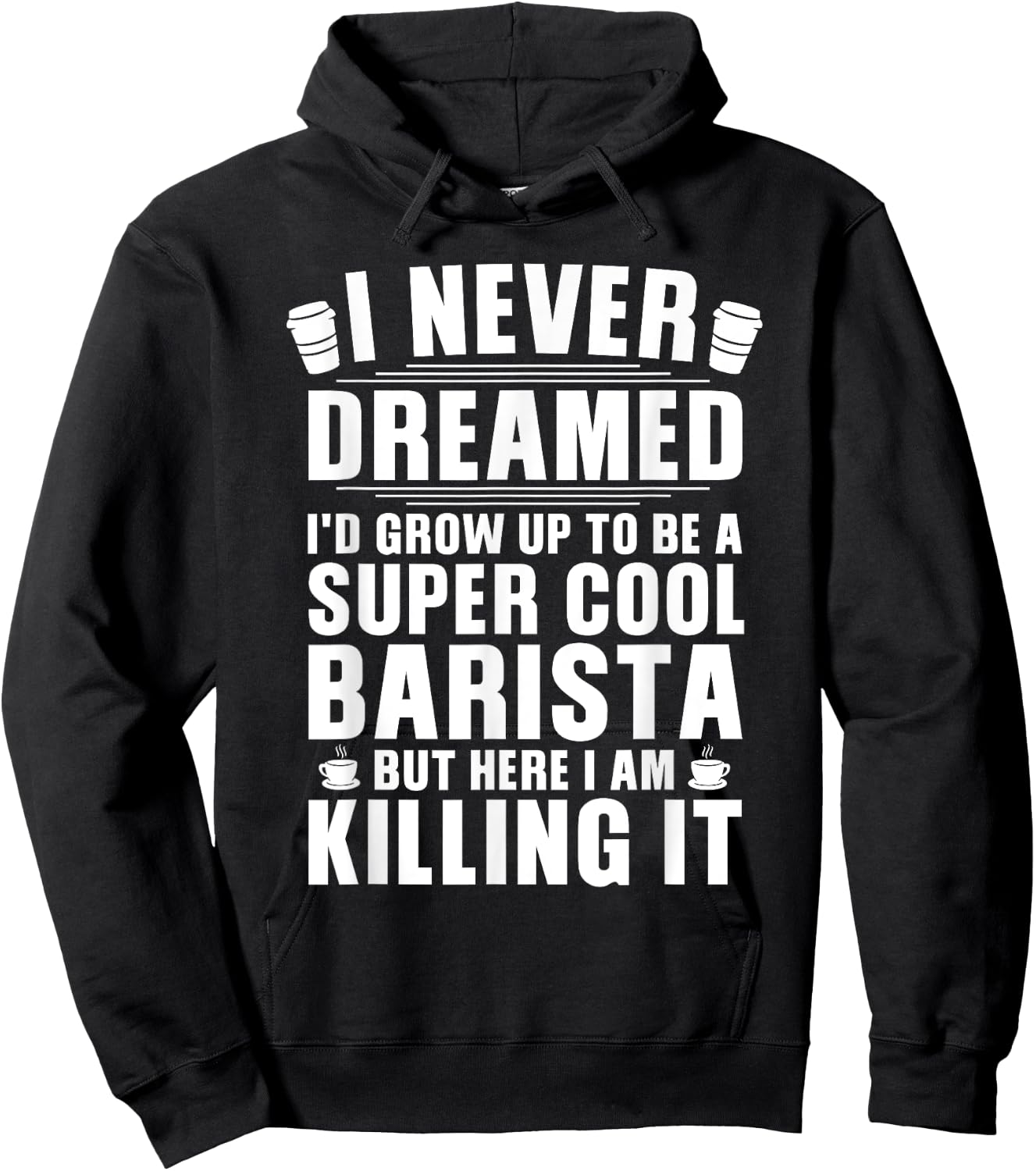 Funny Barista Design Women Coffee Barista Bean Lover Hoodie - Hoodie | Black