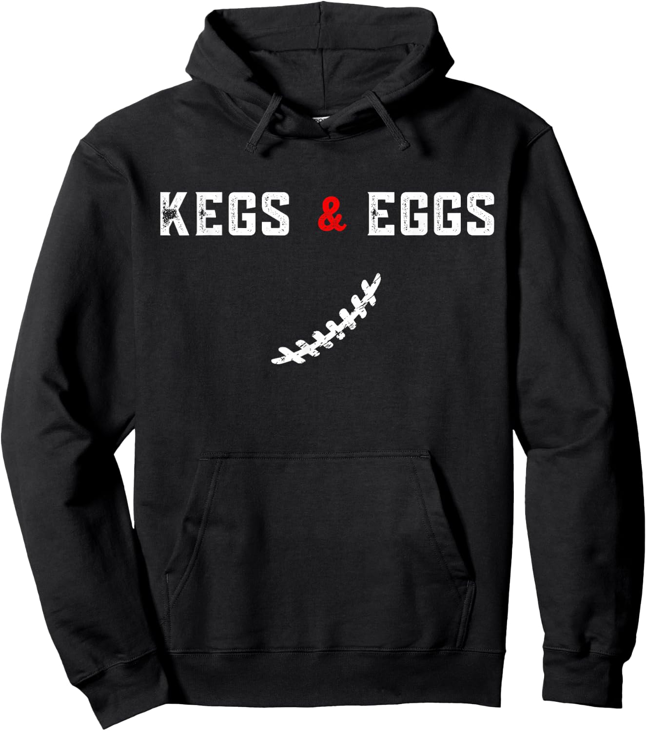 Kegs And Eggs And Football Let's Go - Funny Quote Hoodie - Hoodie | Black