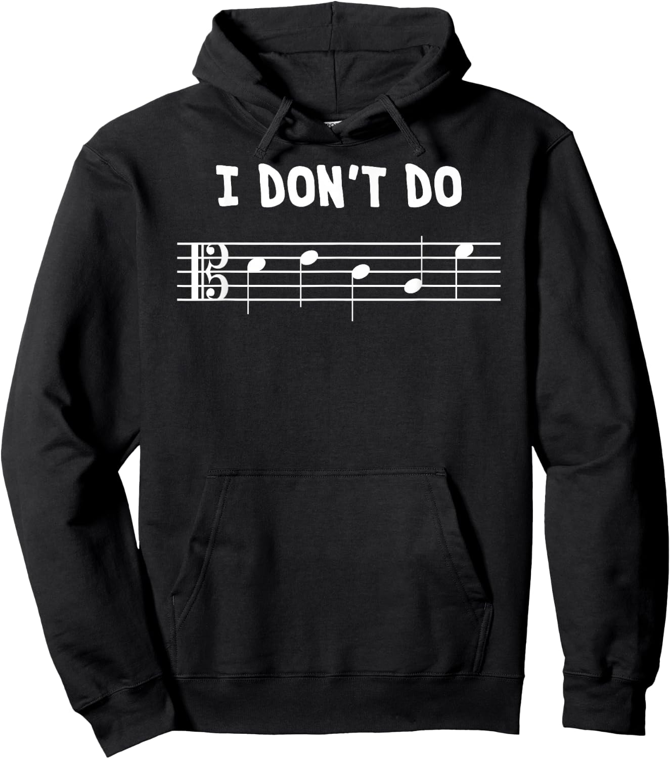 Alto Clef I Don’t Do DECAF for Viola Players Hoodie - Hoodie | Black