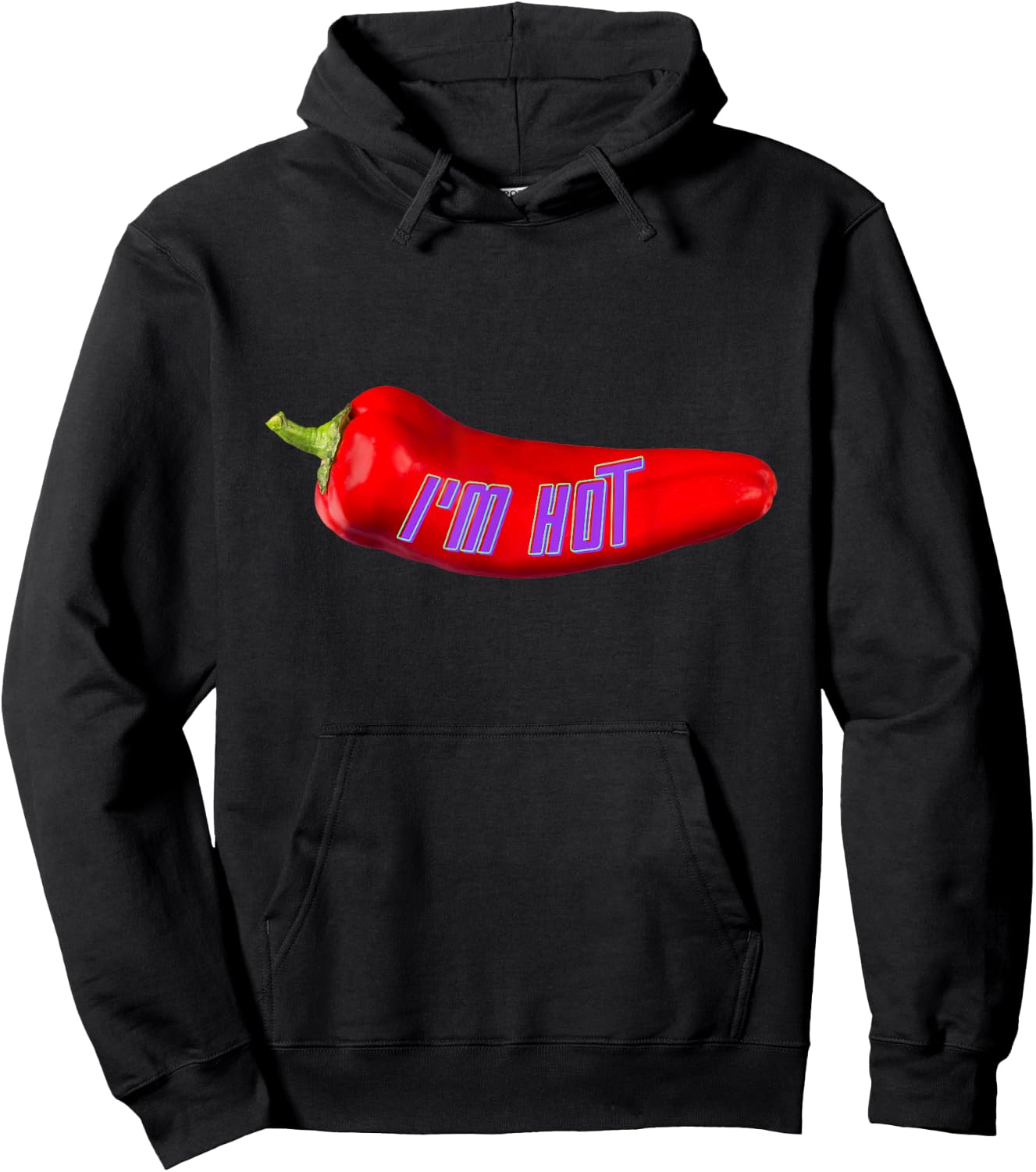 Funny I'm Hot Red Chilli Pepper For Mom Dad , Black, S Hoodie - Hoodie | Black