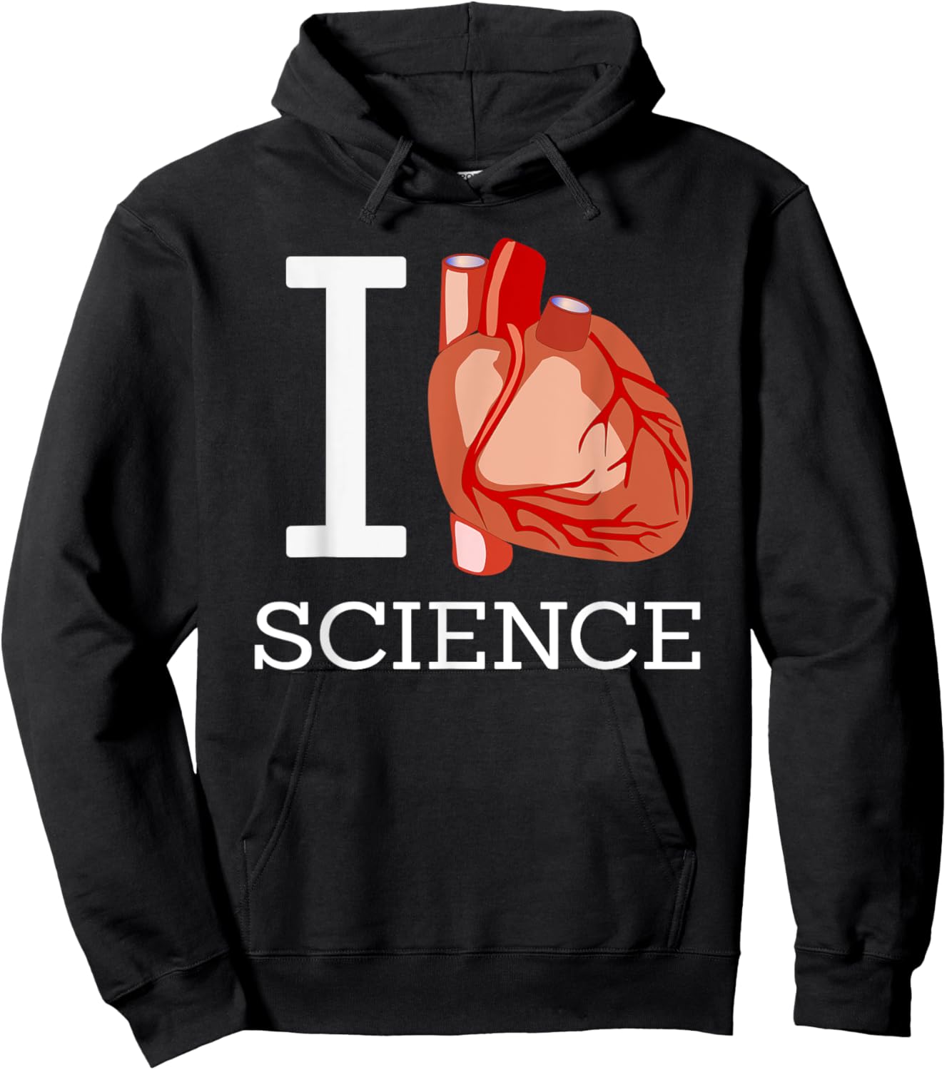 I Love Science I Heart Science Funny Shirt Hoodie - Hoodie | Black