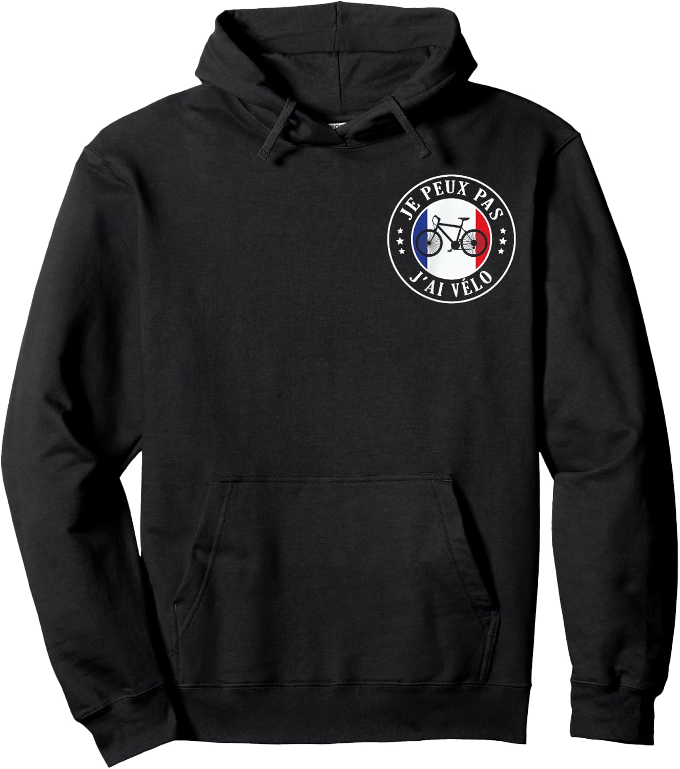 Je Peux pas j'ai Vélo Bike Cycling France Humour , Black, S Hoodie - Hoodie | Black