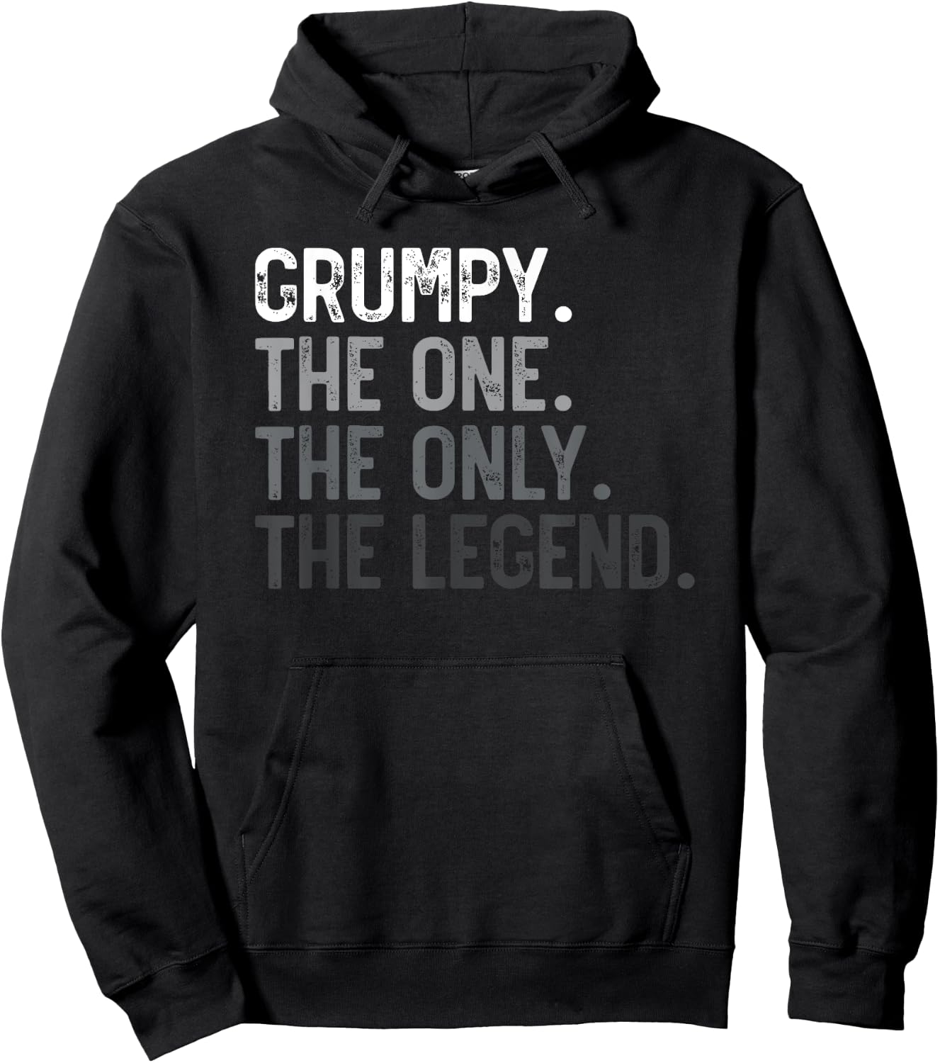 Grumpy One Only Legend Father's Day for Papa Grandpa Hoodie - Hoodie | Black