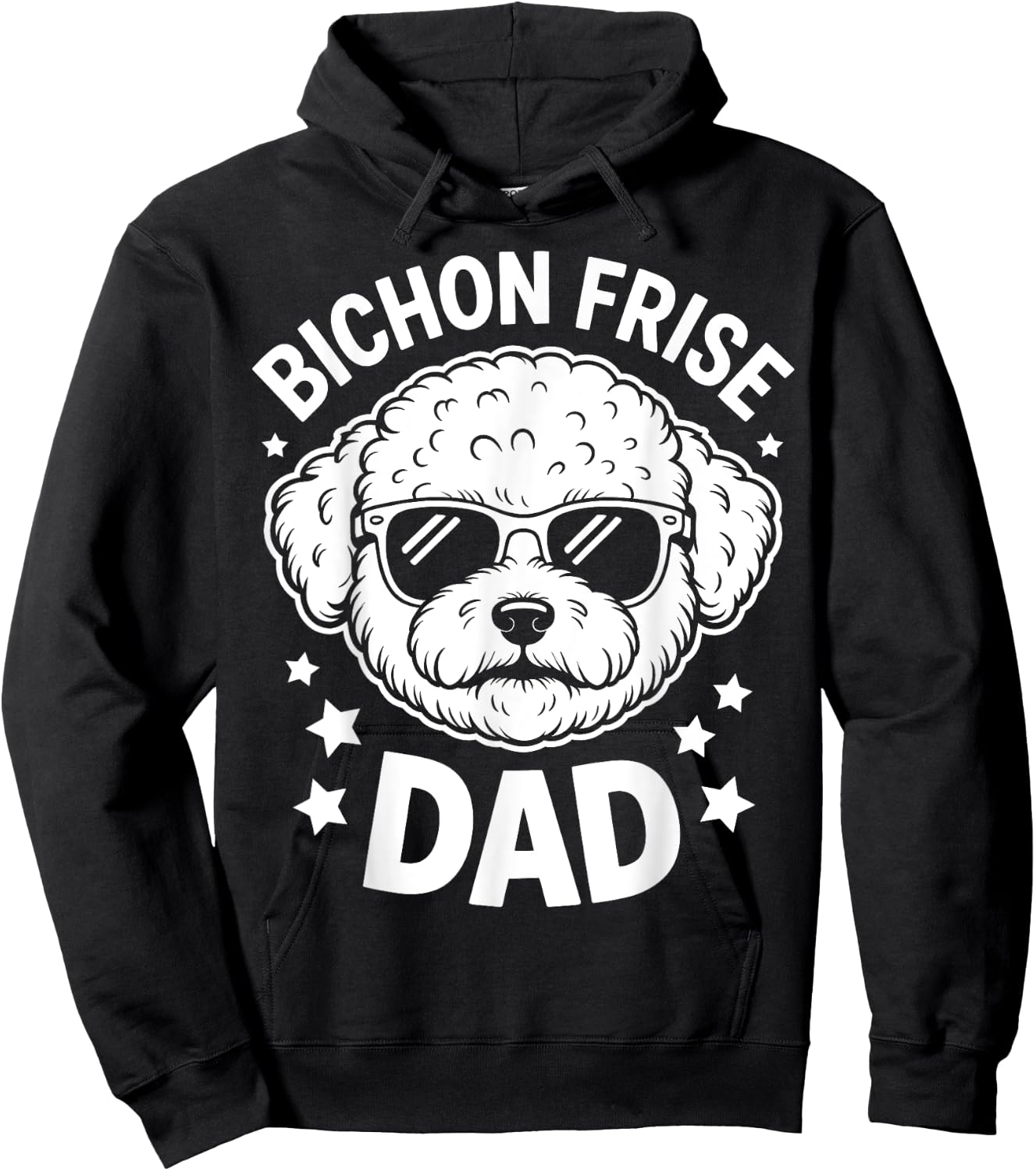 Bichon Frise Dad Funny Bichon Frise Hoodie - Hoodie | Black