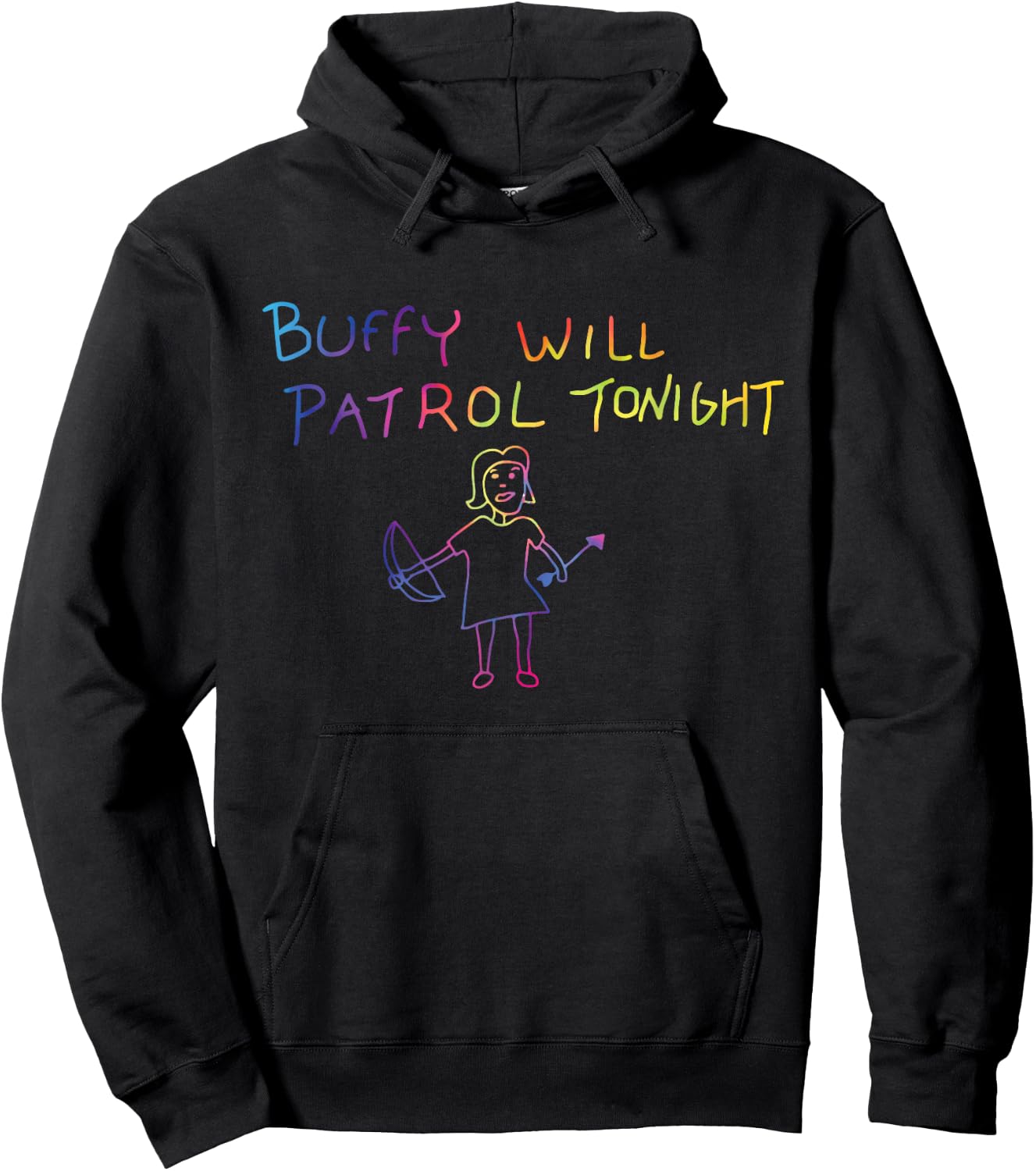 Buffy Will Patrol Tonight Hoodie - Hoodie | Black