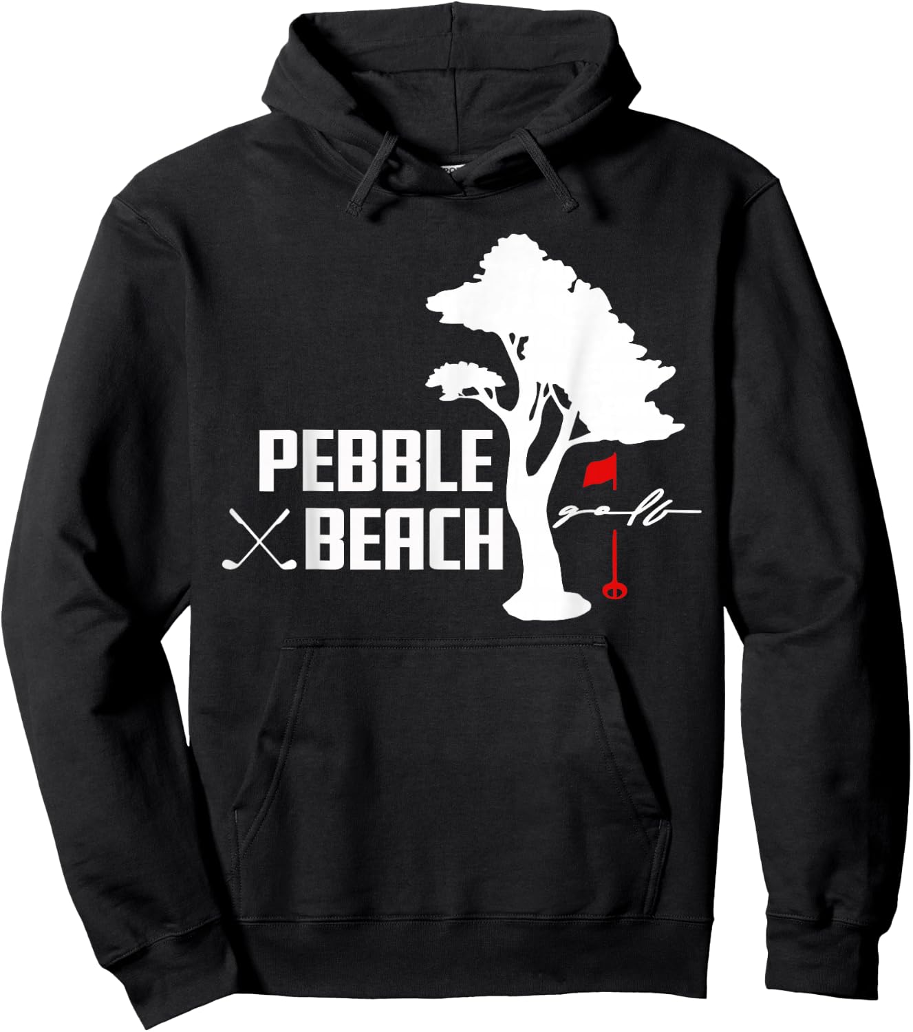 Pebble Beach Golf | Cypress Tree Hoodie - Hoodie | Black