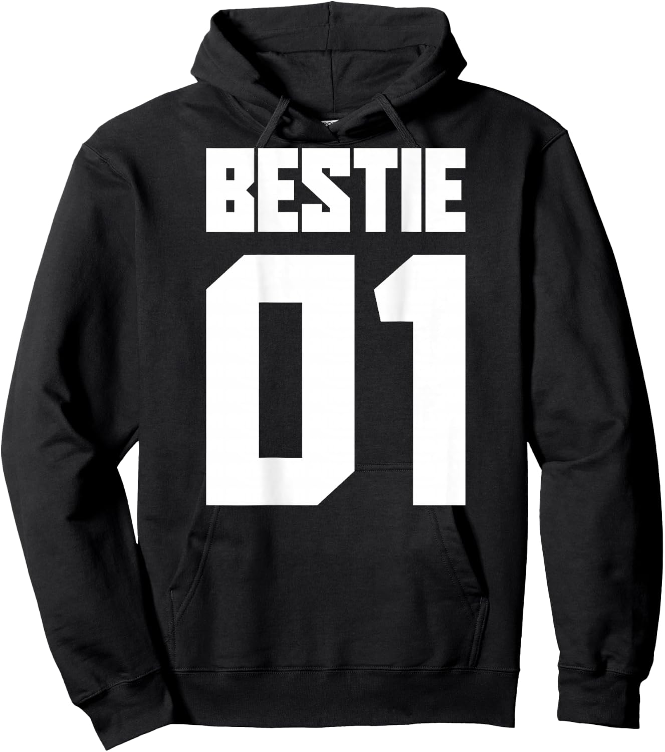 Bestie 01 Bestie 02 Bestie Squad Matching BFF Friend Crew , black, s Hoodie - Hoodie | Black