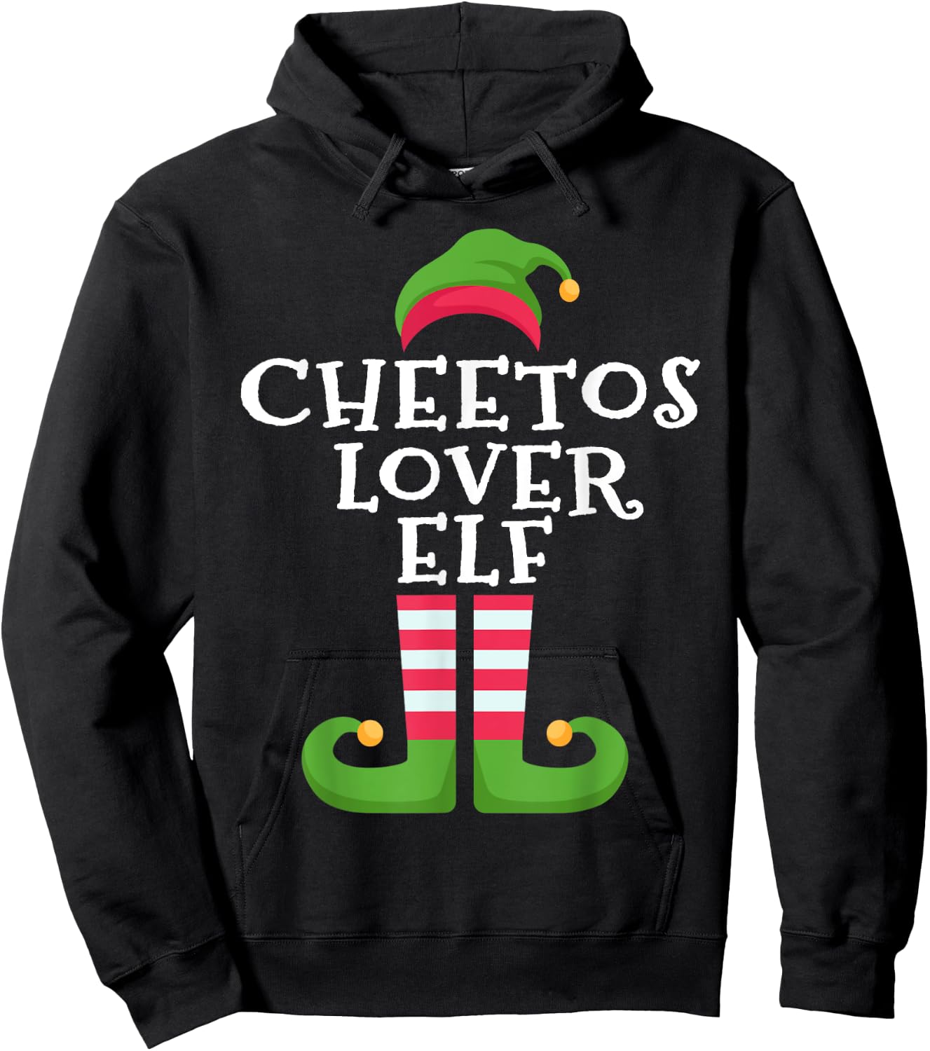 I'm The Cheetos Lover Elf Cheetos Lovers Christmas Pajama Hoodie - Hoodie | Black