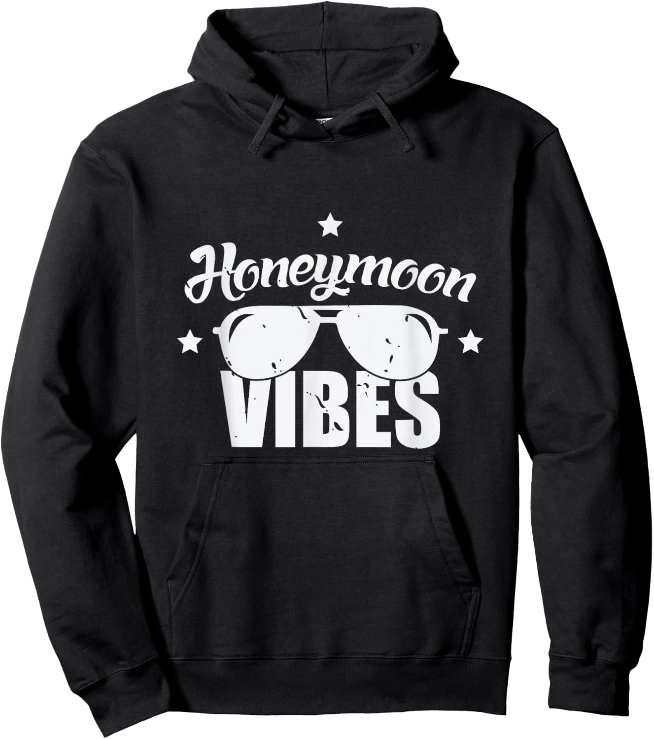 Honeymoon Vibes wedding Married Couple Holiday Sunglasses Hoodie - Hoodie | Black