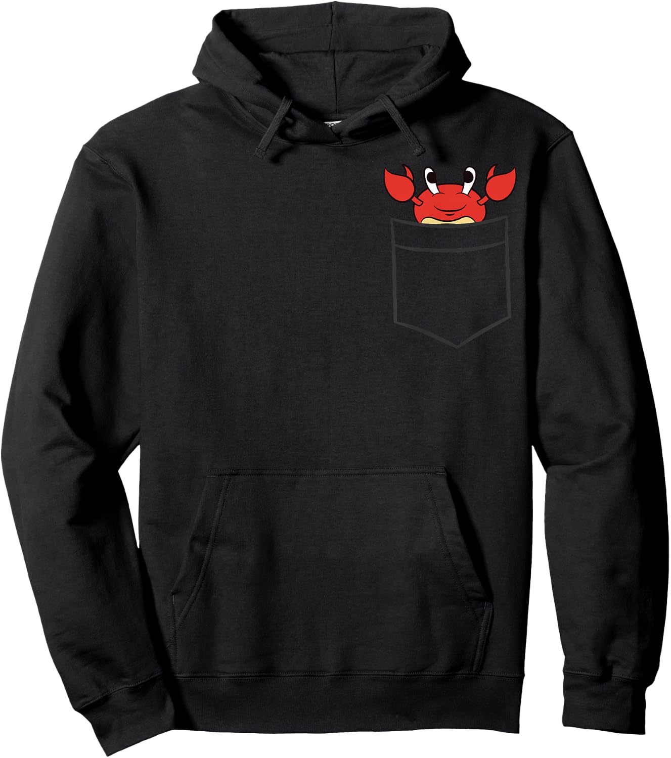 Crab In The Pocket Crustacean Cute Saltwater Crab Hoodie - Hoodie | Black
