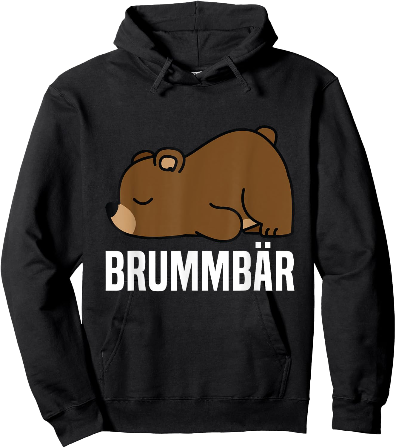 Grummbär Bear Genervt Brown Bear Tired , black Hoodie - Hoodie | Black