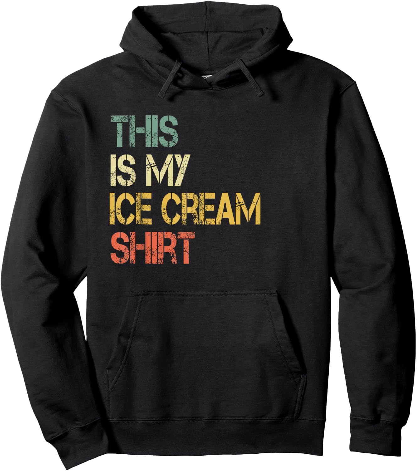 This is My Ice Cream Shirt Funny Birthday Party Cute Kids Hoodie - Hoodie | Black