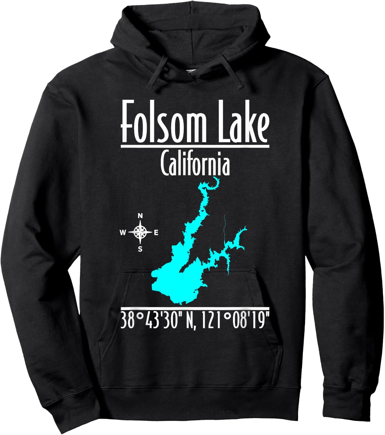 Modern Folsom Lake - California Hoodie - Hoodie | Black