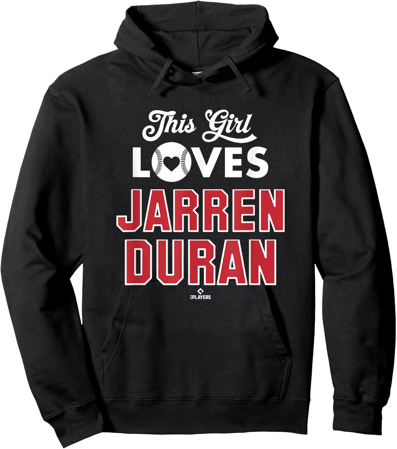 This Girl Loves Jarren Duran Boston Baseball MLBPA Hoodie - Hoodie | Black