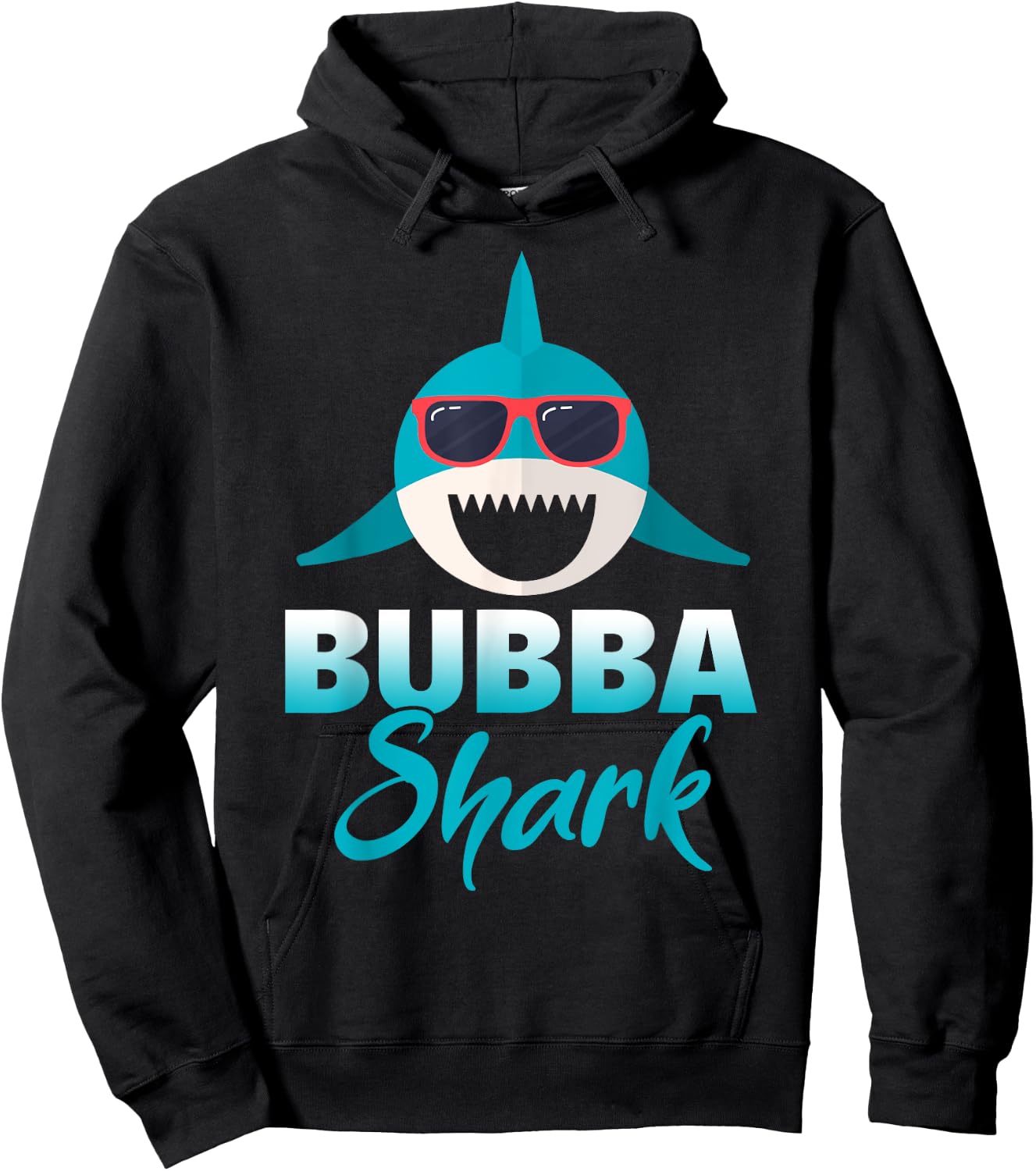 Bubba Shark Wearing Cool Sunglasses Grandpa Hoodie - Hoodie | Black