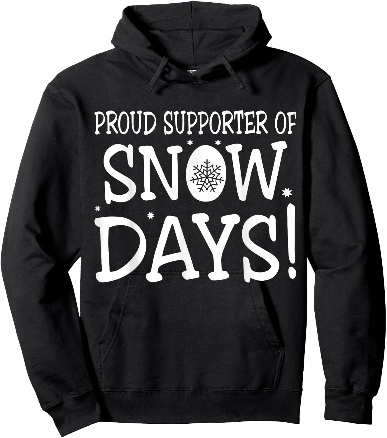 Proud Supporter Of Snow Days Vintage Christmas Holiday Hoodie - Hoodie | Black
