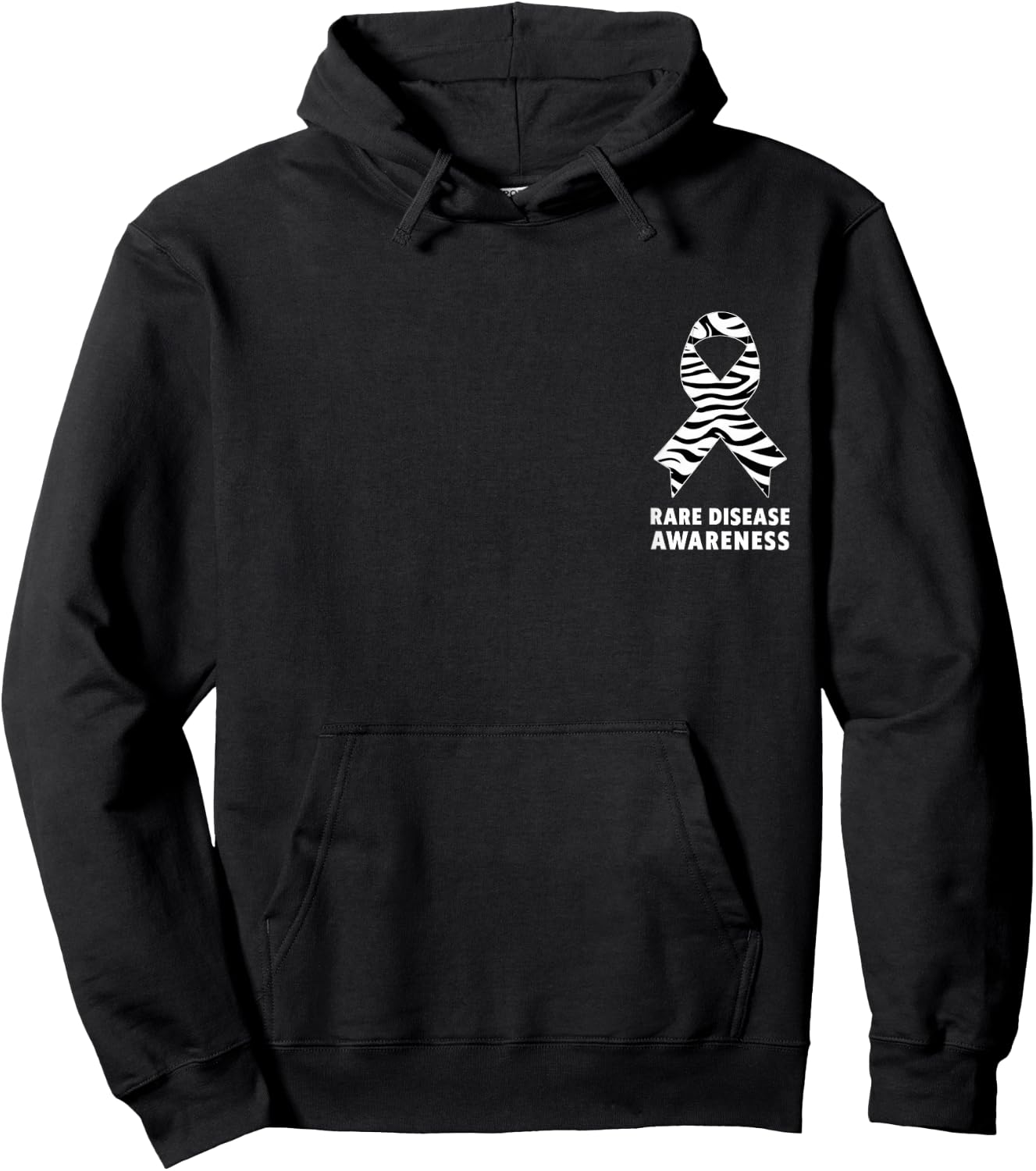Zebra- zur Sensibilisierung für seltene Krankheiten — Tag der seltenen Krankheiten 2026 Hoodie - Hoodie | Black