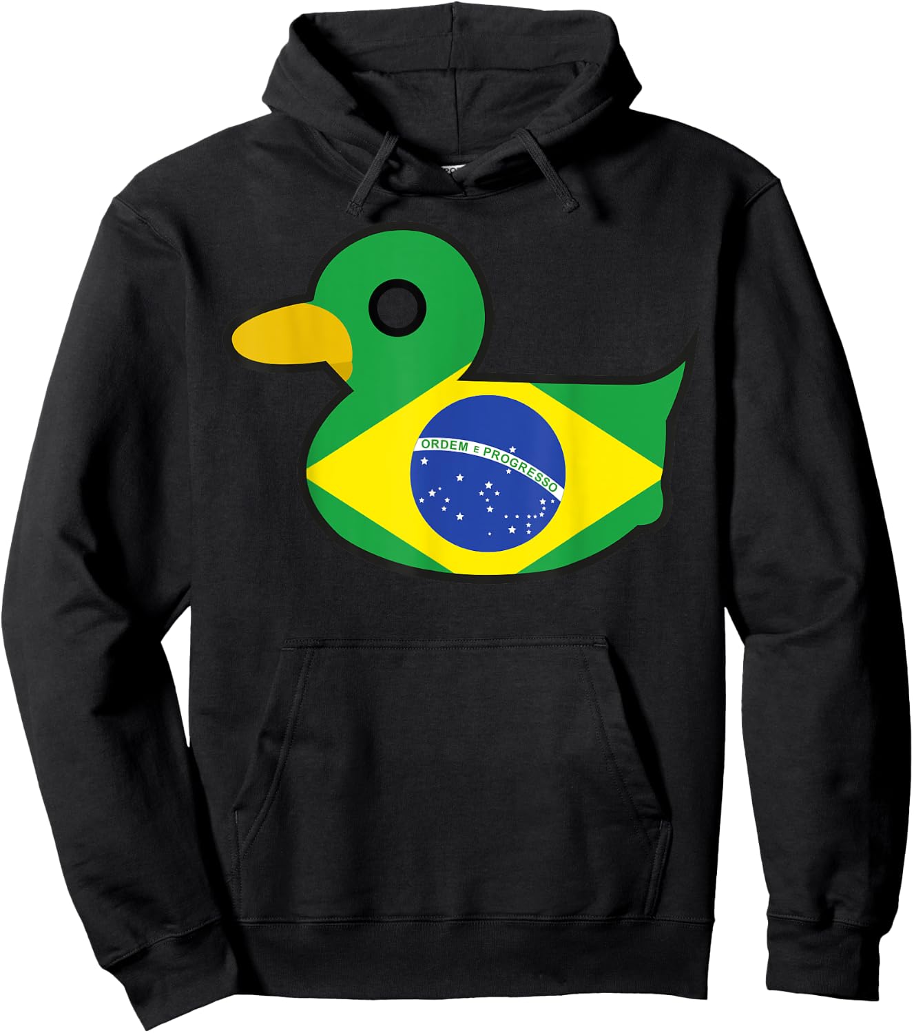 Funny Brazil Fans Duckie Duck Hoodie - Hoodie | Black