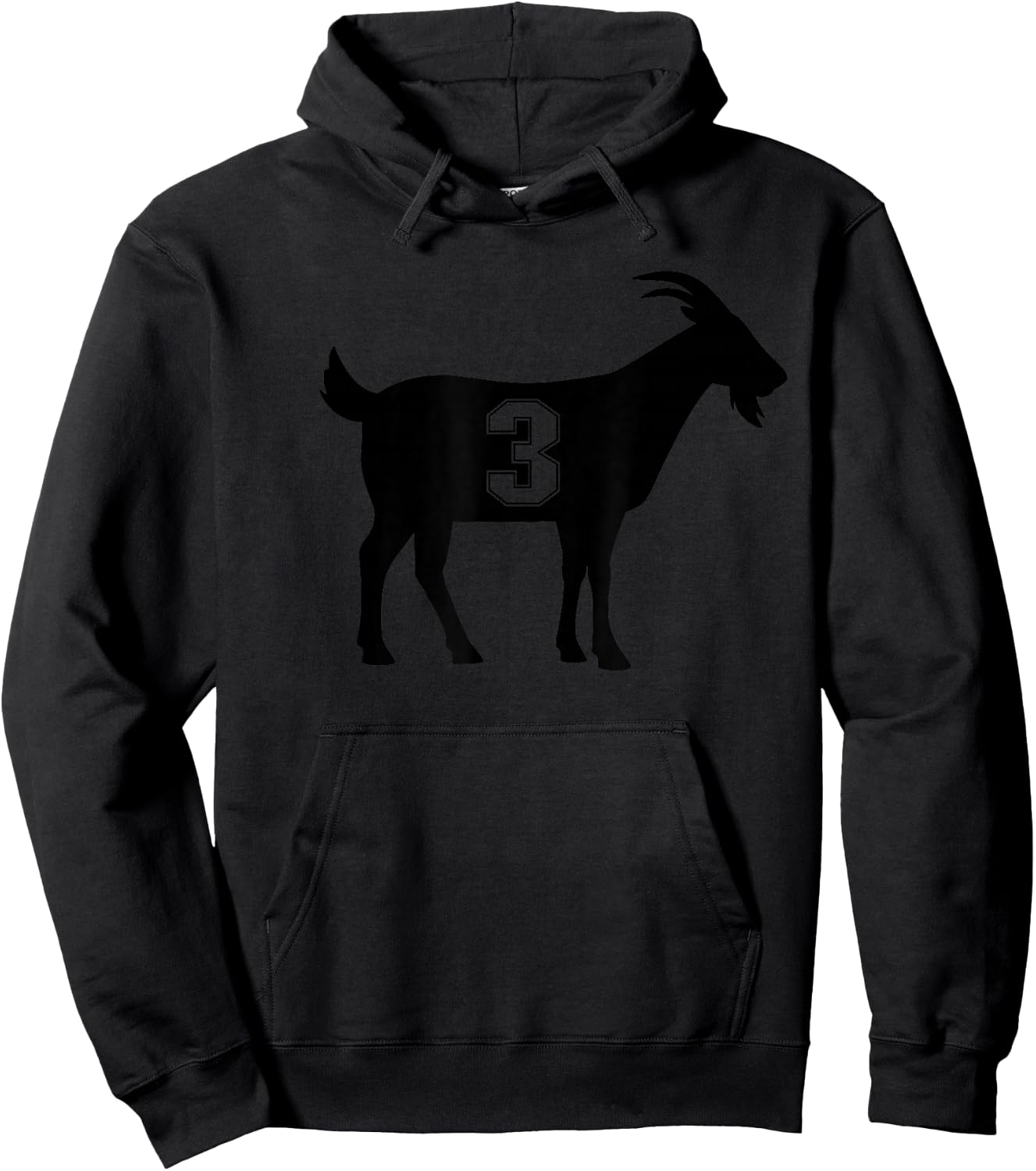 Goat 3 G.O.A.T. Number Three Goat Hoodie - Hoodie | Black