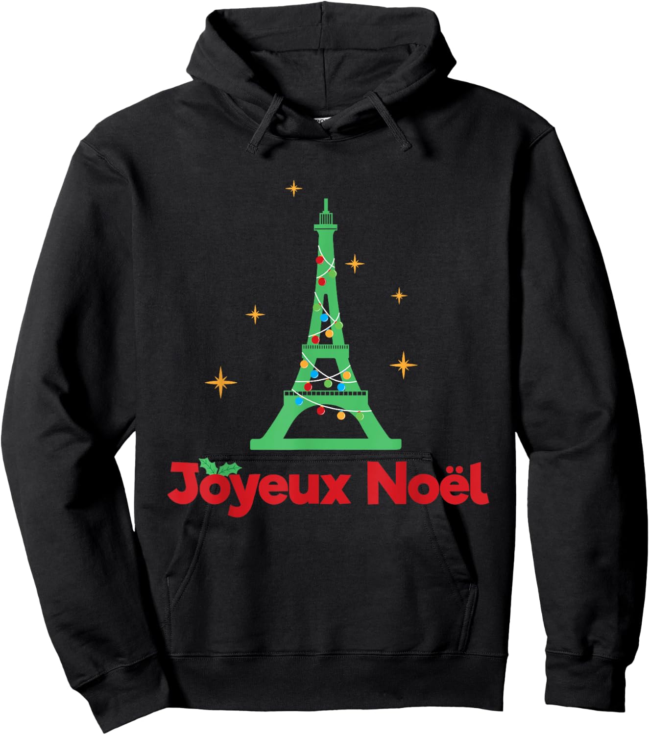 French Merry Christmas - Joyeux Noel Hoodie - Hoodie | Black