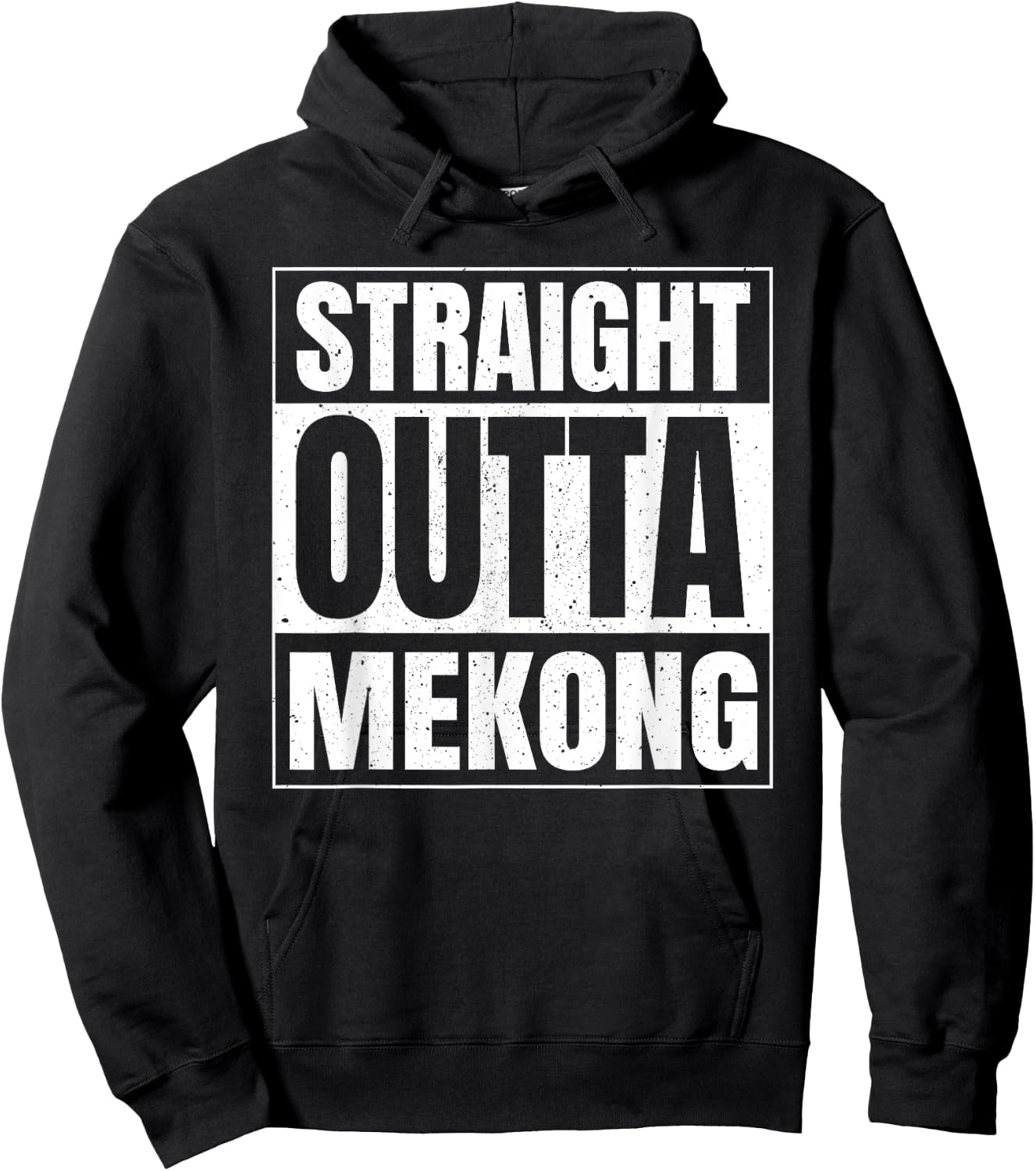 Straight Outta Mékong Laos Laotien Asie du Sud-Est Voyage Hoodie - Hoodie | Black