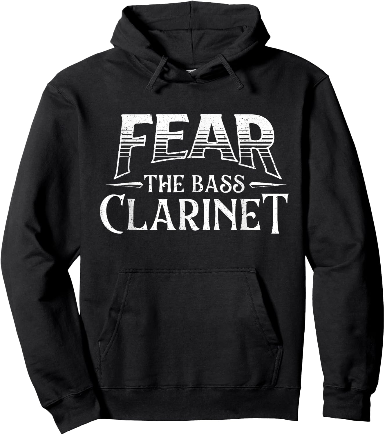 Fear The Bass Clarinet - Clarinetist Marching Band Player Hoodie - Hoodie | Black