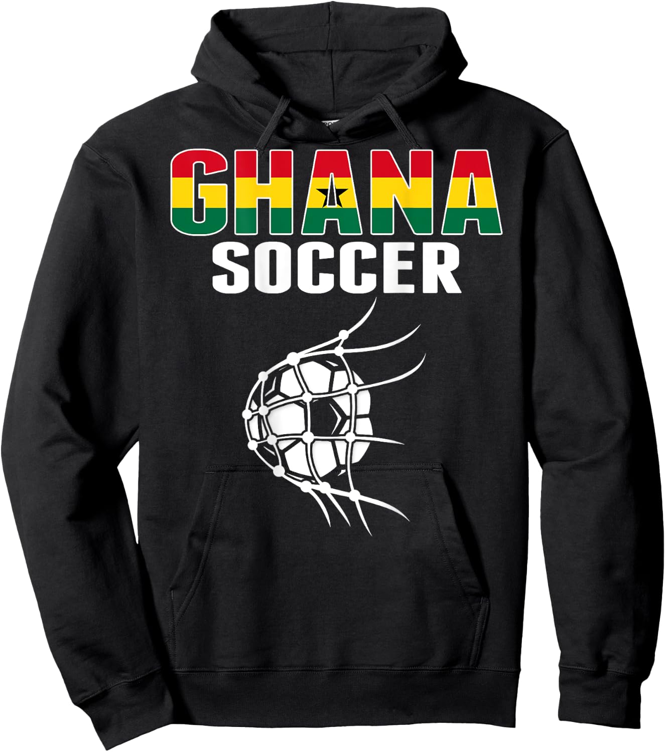 Proud Ghana Soccer Fans Jersey Support Ghanian Football Team Hoodie - Hoodie | Black