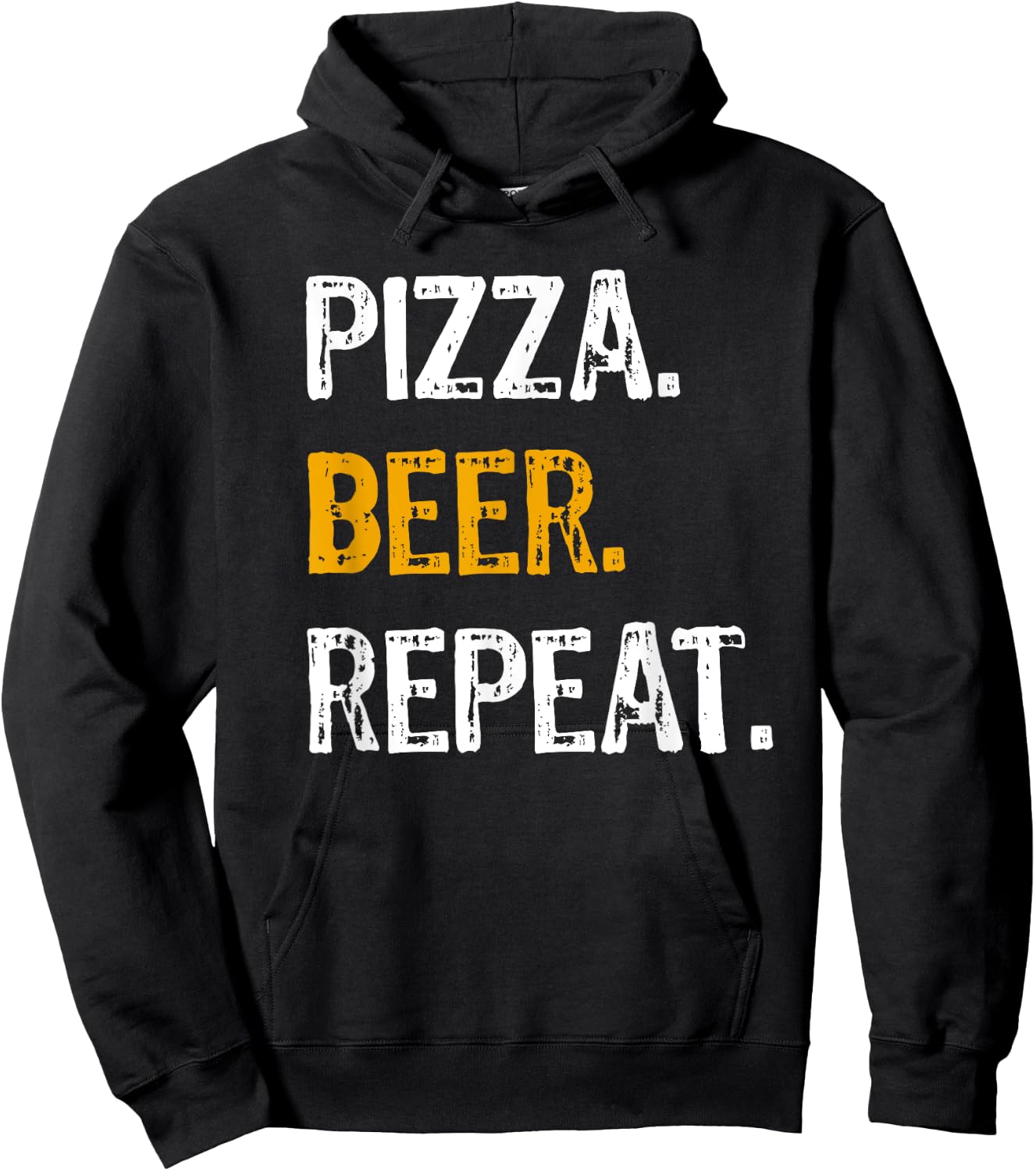 Pizza Beer Repeat Shirt, Funny Novelty Pizza Lover Hoodie - Hoodie | Black