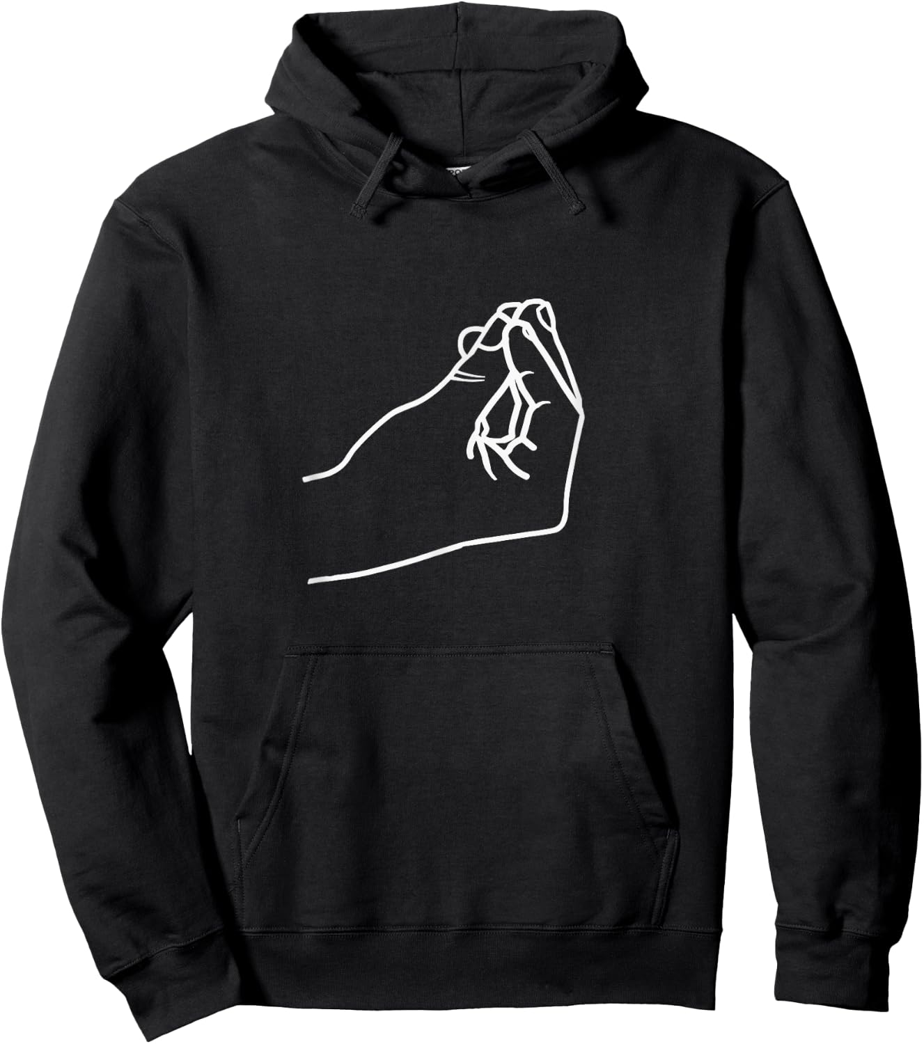 Italian Pinched Fingers Hoodie - Hoodie | Black